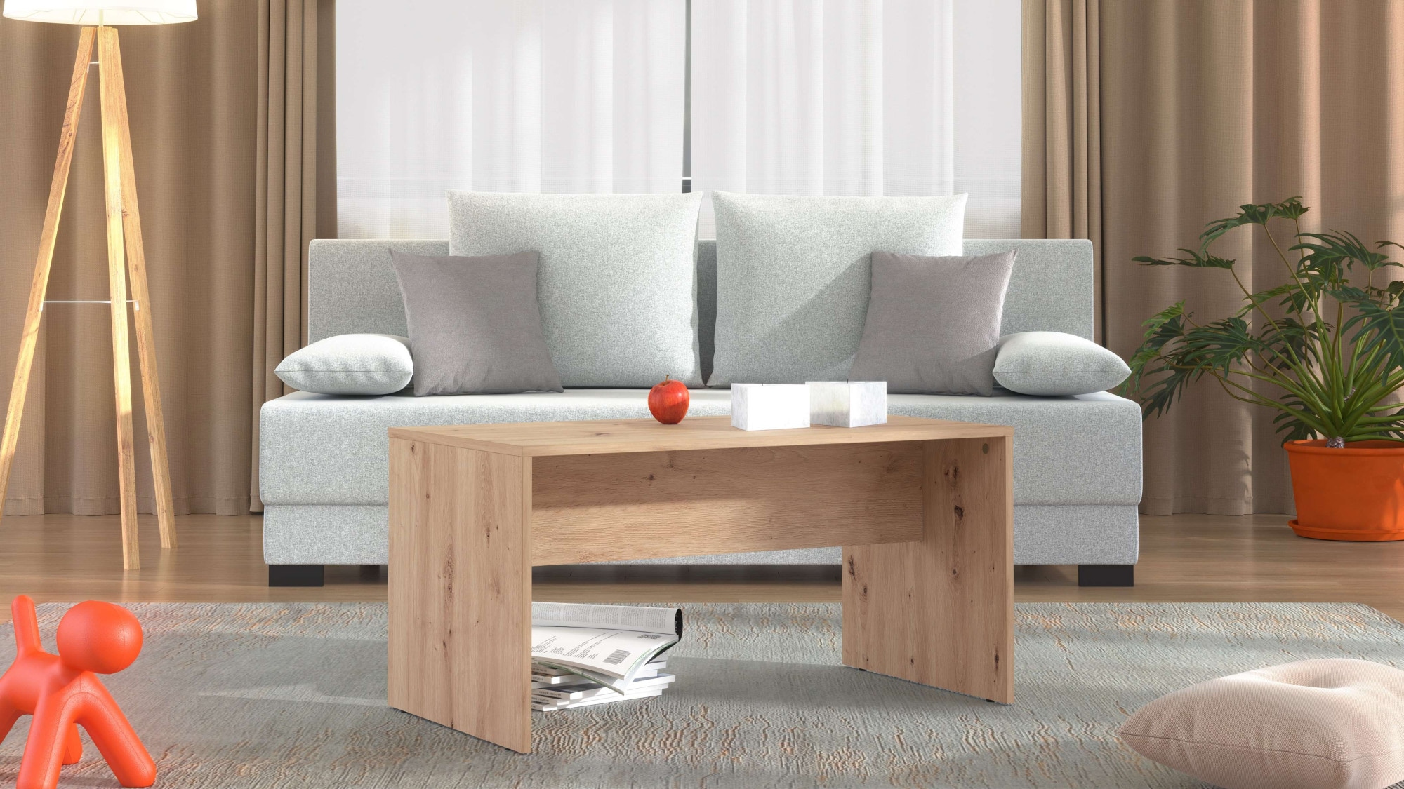 Home affaire Couchtisch »Bolton Kaffeetisch, 90 cm, in trendigen Farben, modern«, Wohnzimmertisch, Klassischer Wohnzimmertisch-Beistelltisch