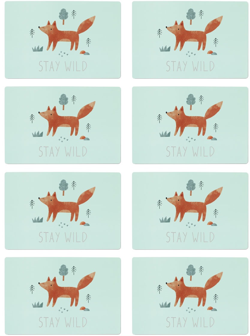 Zeller Present Platzset »"Stay wild"« Tiermotiv, 8er Set, Kunststoff günstig online kaufen