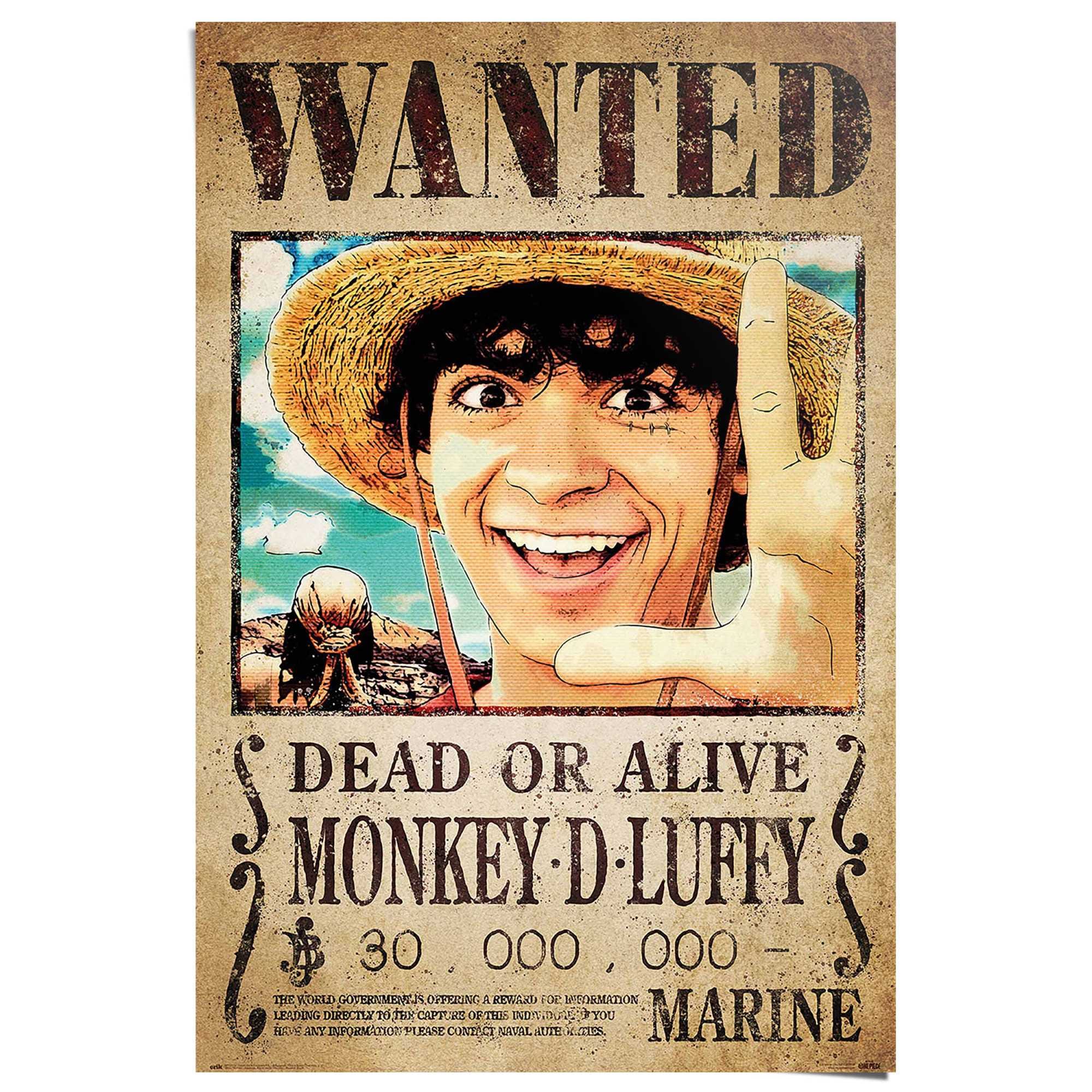 Reinders! Poster »One Piece - wanted monkey d. Luffy«