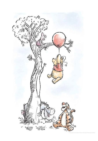 Poster »Winnie Pooh Hang on«, Disney, (1 St.), Kinderzimmer, Schlafzimmer, Wohnzimmer