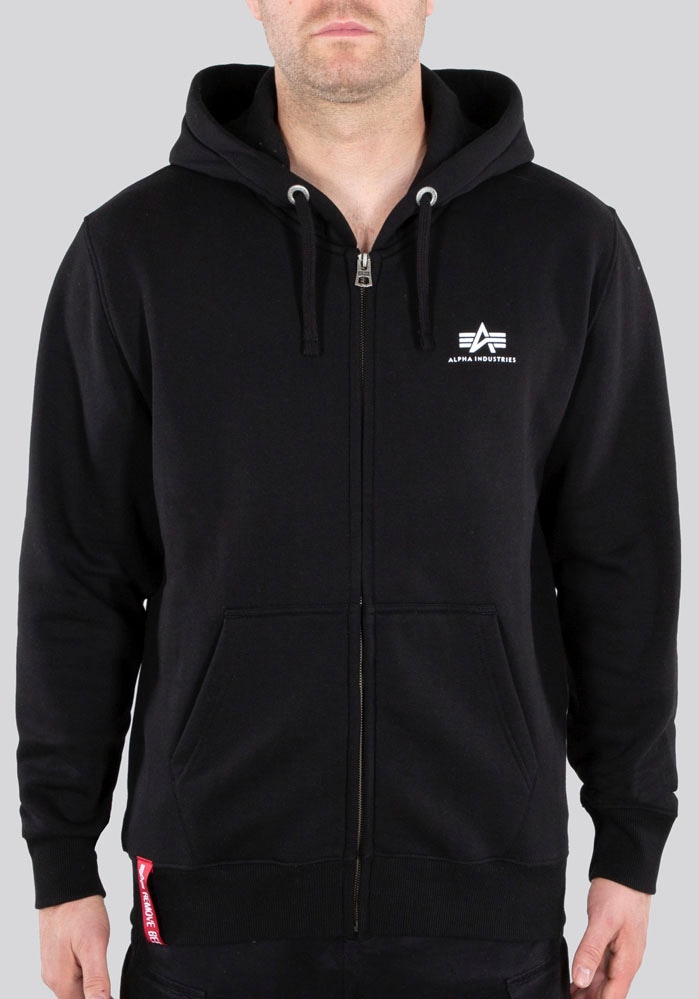 Alpha Industries Kapuzensweatjacke »Basic Zip Hoody SL« Baumwollmischung, regular fit