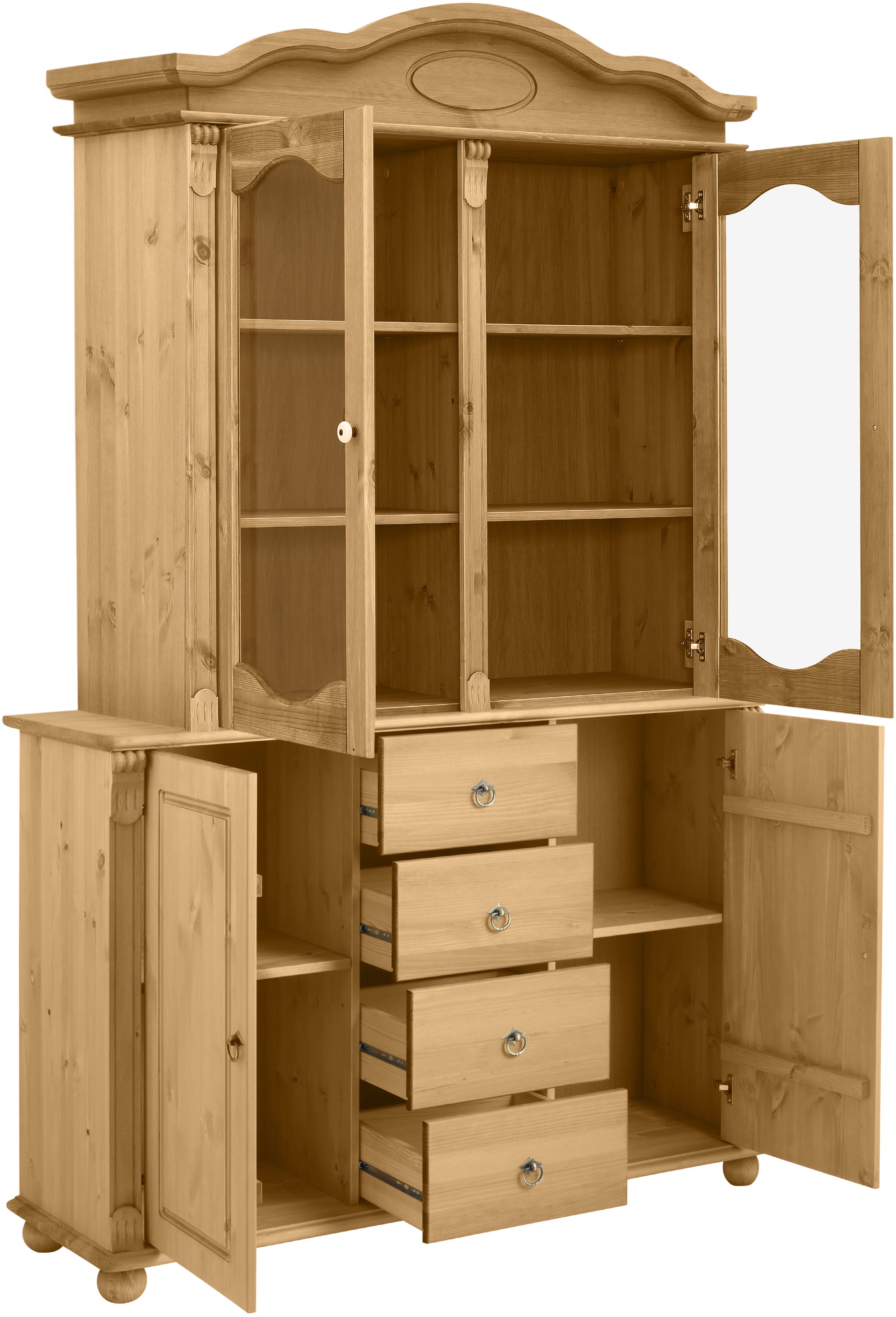 Home affaire Kombikommode »Tessin; Buffetunterschrank, klassischer Landhausstil«, aus massiver, FSC®-zertifizierter Kiefer, 128cm breit