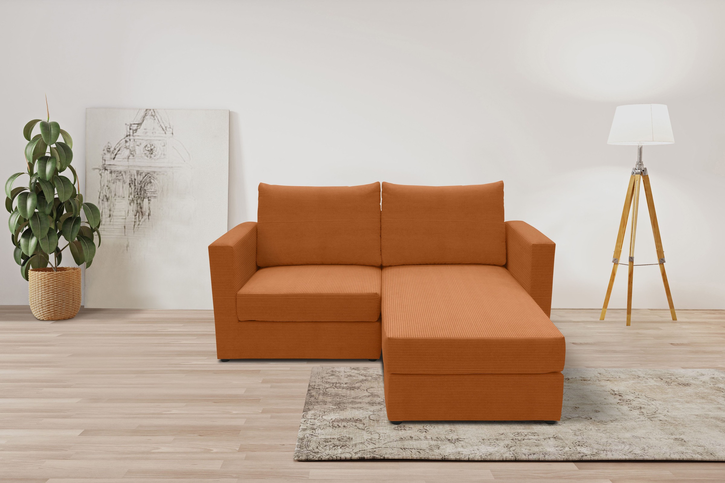 DOMO collection 2-Sitzer »Bibury, modulares Ecksofa aus Sofa & Hocker mit s günstig online kaufen