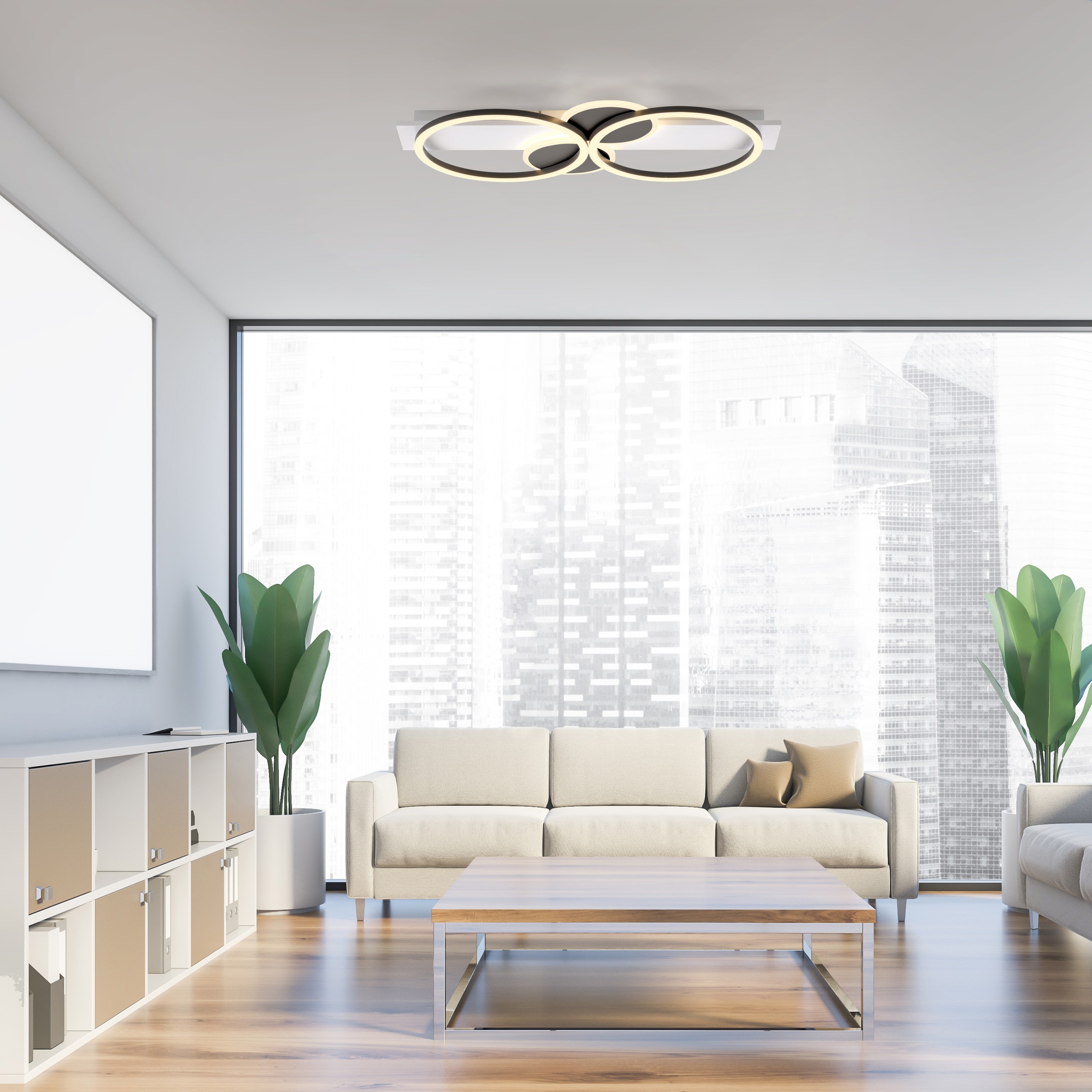 JUST LIGHT Deckenleuchte »TROOPER«, 2 flammig, Leuchtmittel LED-Board   LED günstig online kaufen
