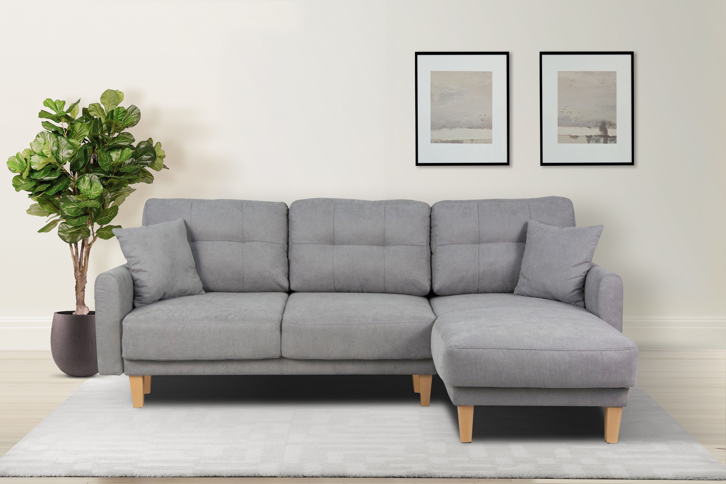 Home affaire Ecksofa »TRIPLO optionale Schlafsofa mit Bettkasten, Maße B/T/ günstig online kaufen