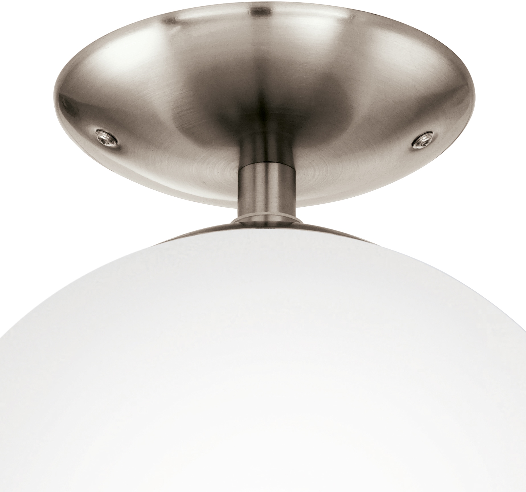 EGLO Deckenleuchte »RONDO Deckenlampe, Stahl und Glas, E27, IP20, Wohnzimmerlampe, Lampe« E27 Deckenleuchte, H31,5 x Ø25 cm, nickel-matt, 1X60W exkl.