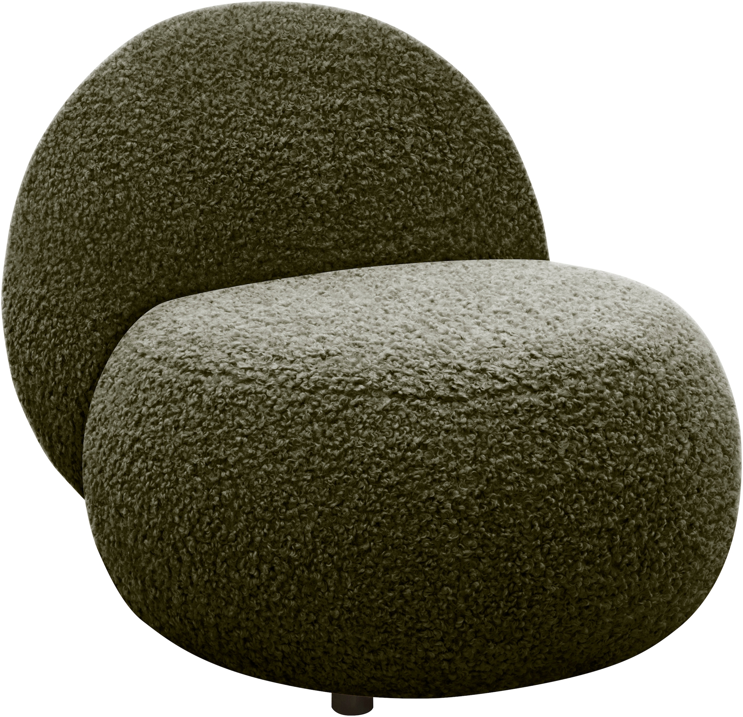 INOSIGN Sessel »Mithras II Cocktailsessel, organische Formensprache, Solitär Sessel«, Bouclé oder Fellimitat; Lieferzeit nur ca. 2 Wochen