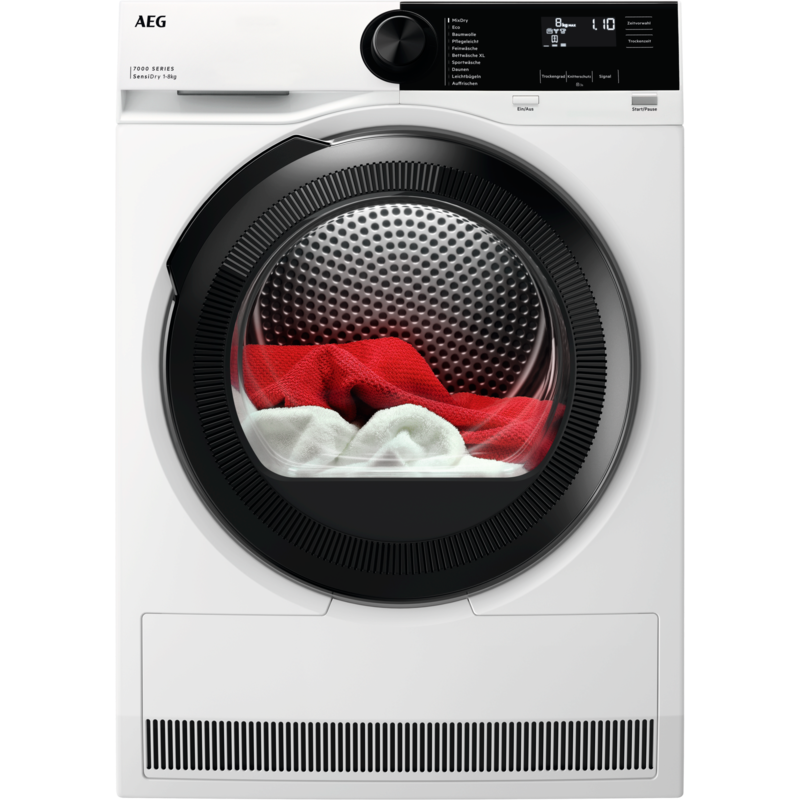 AEG Wärmepumpentrockner »TR7TC86« 7000 SensiDry : mit der Wärmepumpentechnologie weniger Energieverbrauch weiß Die Reversierautomatik der...