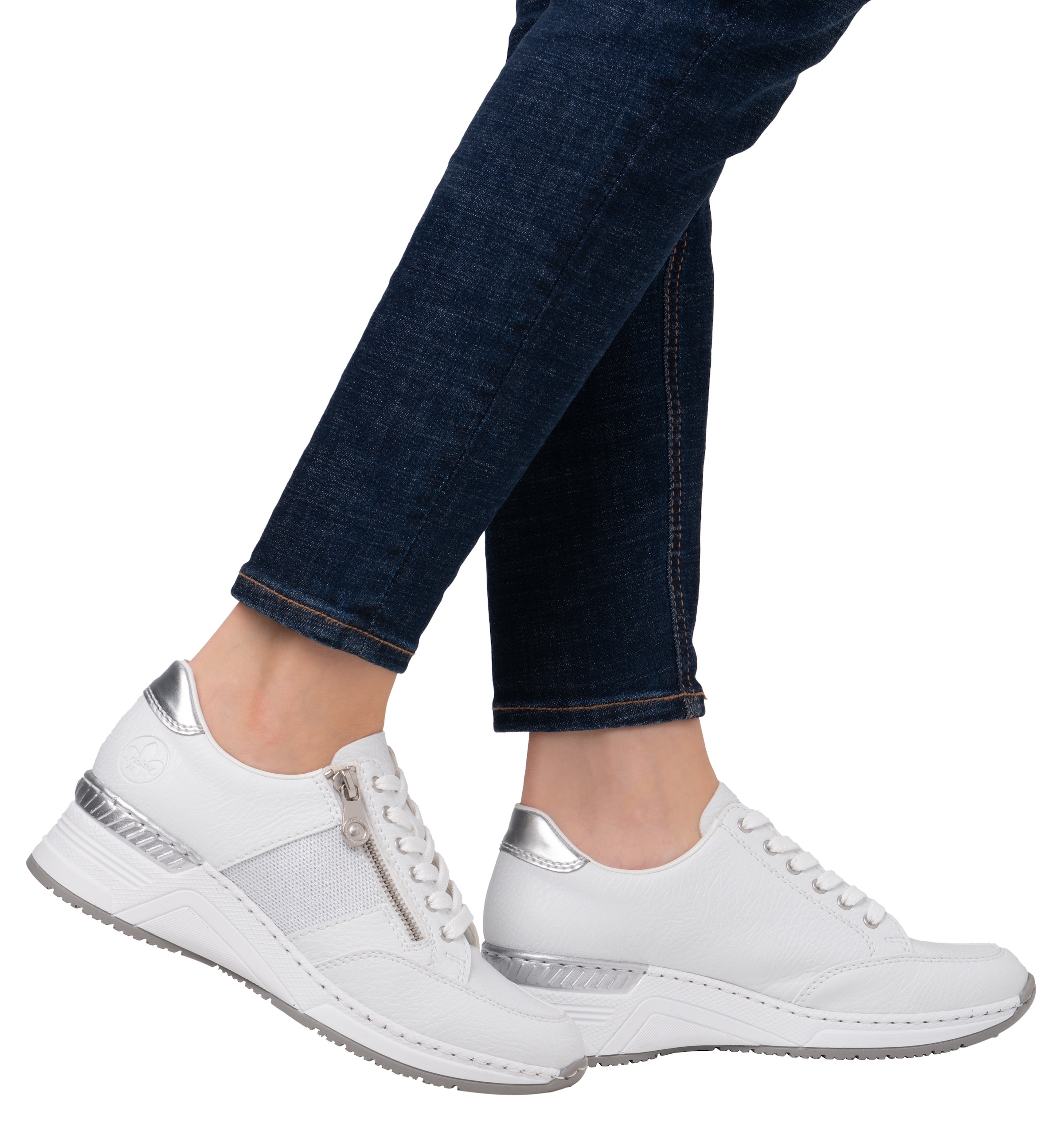Rieker Keilsneaker, Schnürschuh, Halbschuh, Sneaker mit loser Einlage, schmale Form