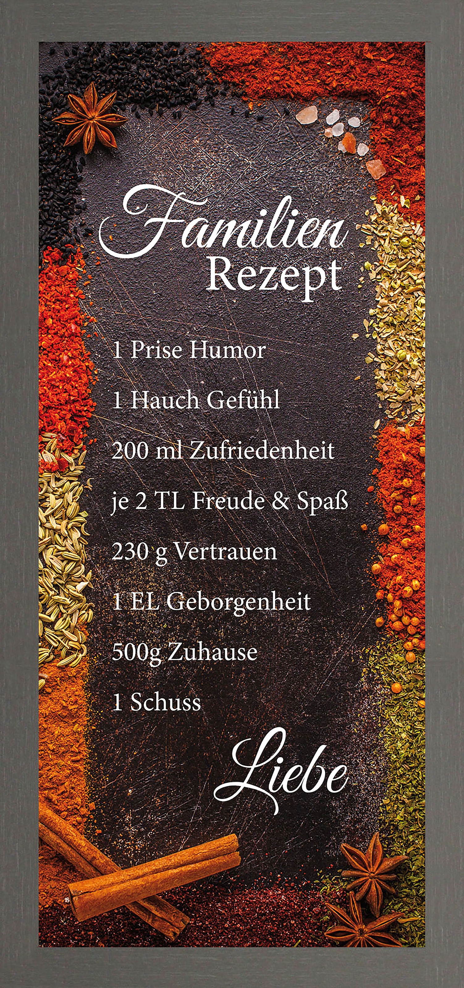 Bönninghoff Bild mit Rahmen Gewürze | Lebensmittel | Sprüche | Sprüche & Texte 1 Stk. tlg.