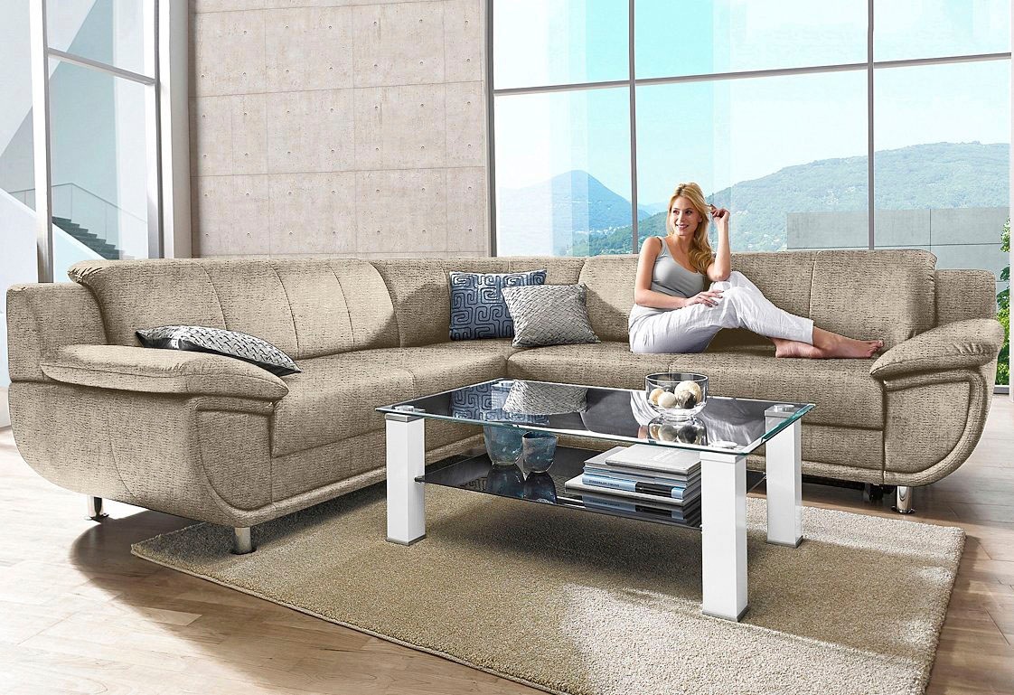 TRENDMANUFAKTUR Ecksofa »Rondo wahlweise mit Schlaffunktion, 267x247 cm (Bx günstig online kaufen