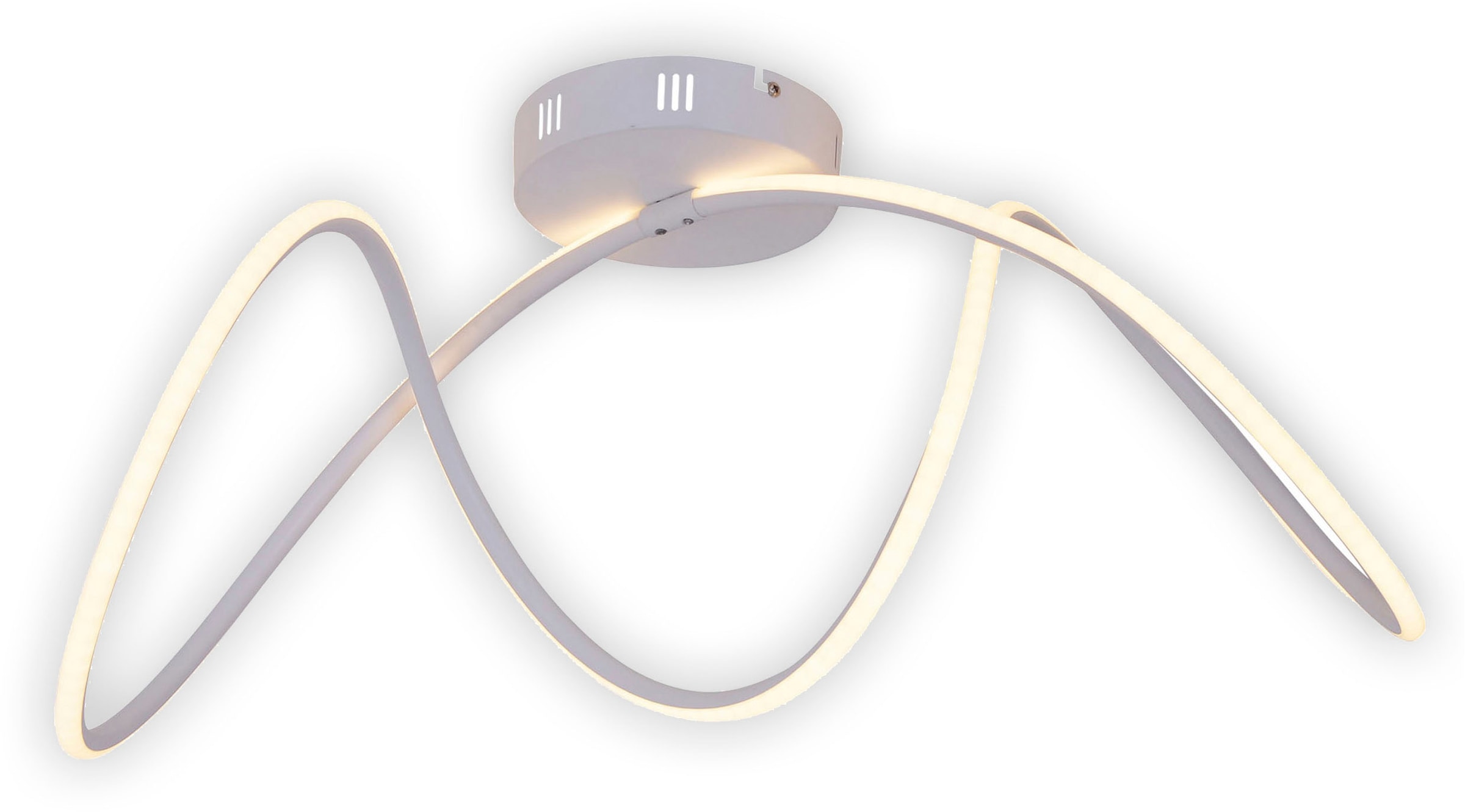 näve LED Deckenleuchte »Odrive«, 1 flammig, Leuchtmittel LED-Modul | LED fest integriert, schleifenähnlich geschwungene Leuchtstreifen, weiß, L: 67cm, H: 30cm