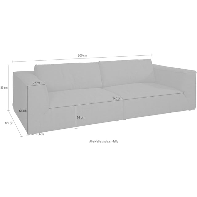 TOM TAILOR HOME Big-Sofa »BIG CUBE STYLE«, Breite 300 cm auf Raten kaufen