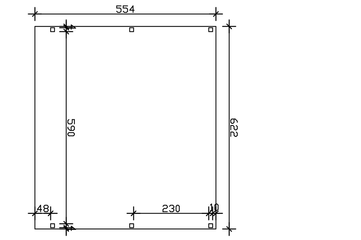 Skanholz Doppelcarport »Grunewald«, natur, mit Aluminiumdach