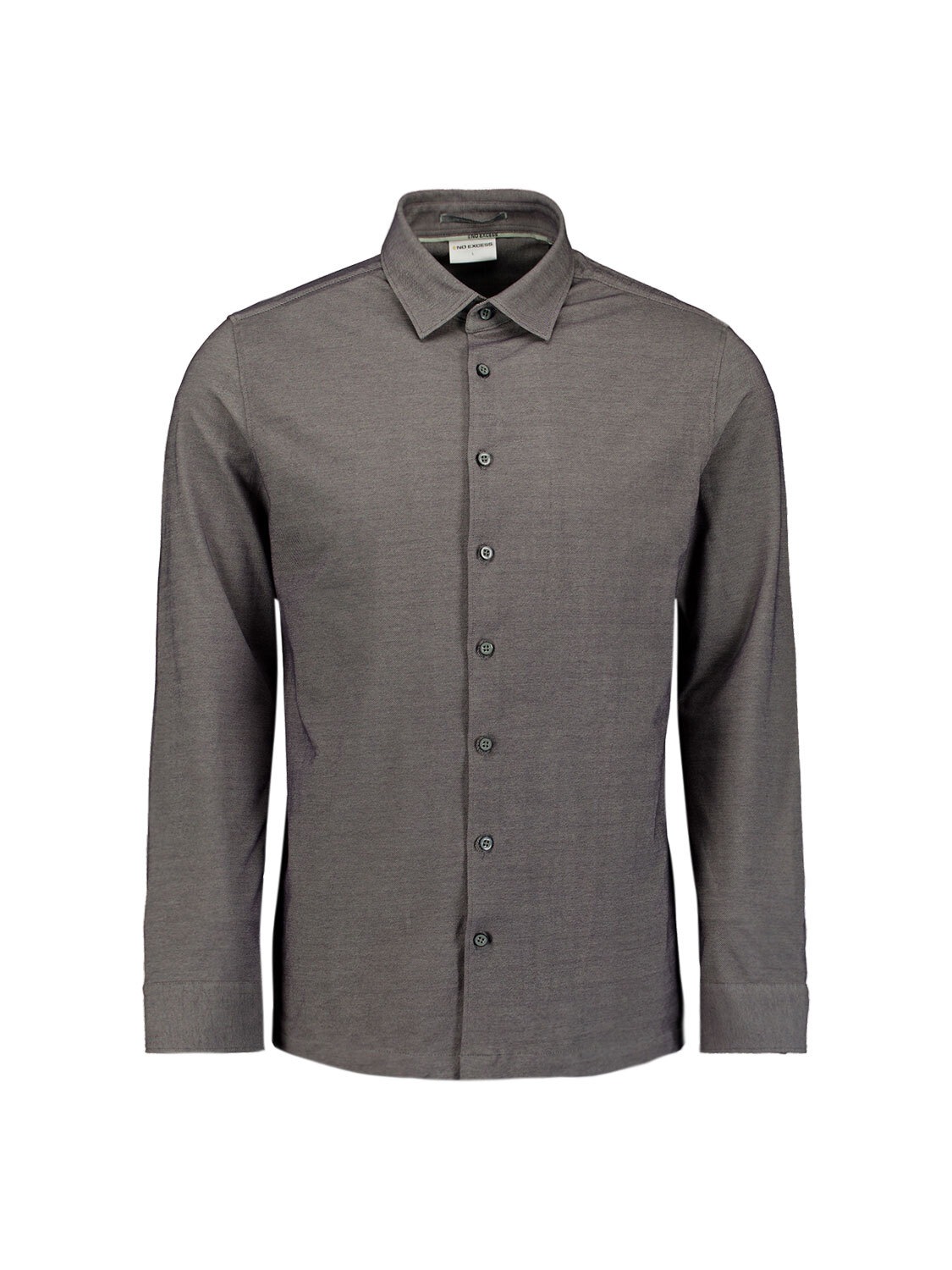 NO EXCESS Langarmhemd »No Excess Meliertes Jerseyhemd Shirt Jersey«