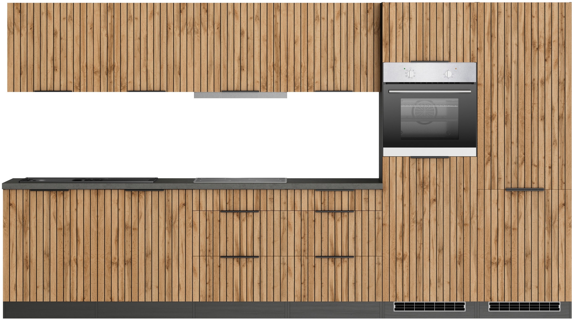 KOCHSTATION Küchenzeile »KS-Lagos, Breite 360 cm, wahlweise mit E-Geräten« günstig online kaufen