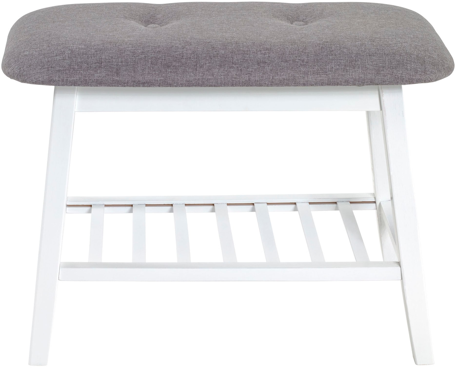 HAKU Schuhbank »Flurbank, Garderobenbank, Sitzbank« rechteckig - aus Textil Grau - B/T/H 60/30/44 cm