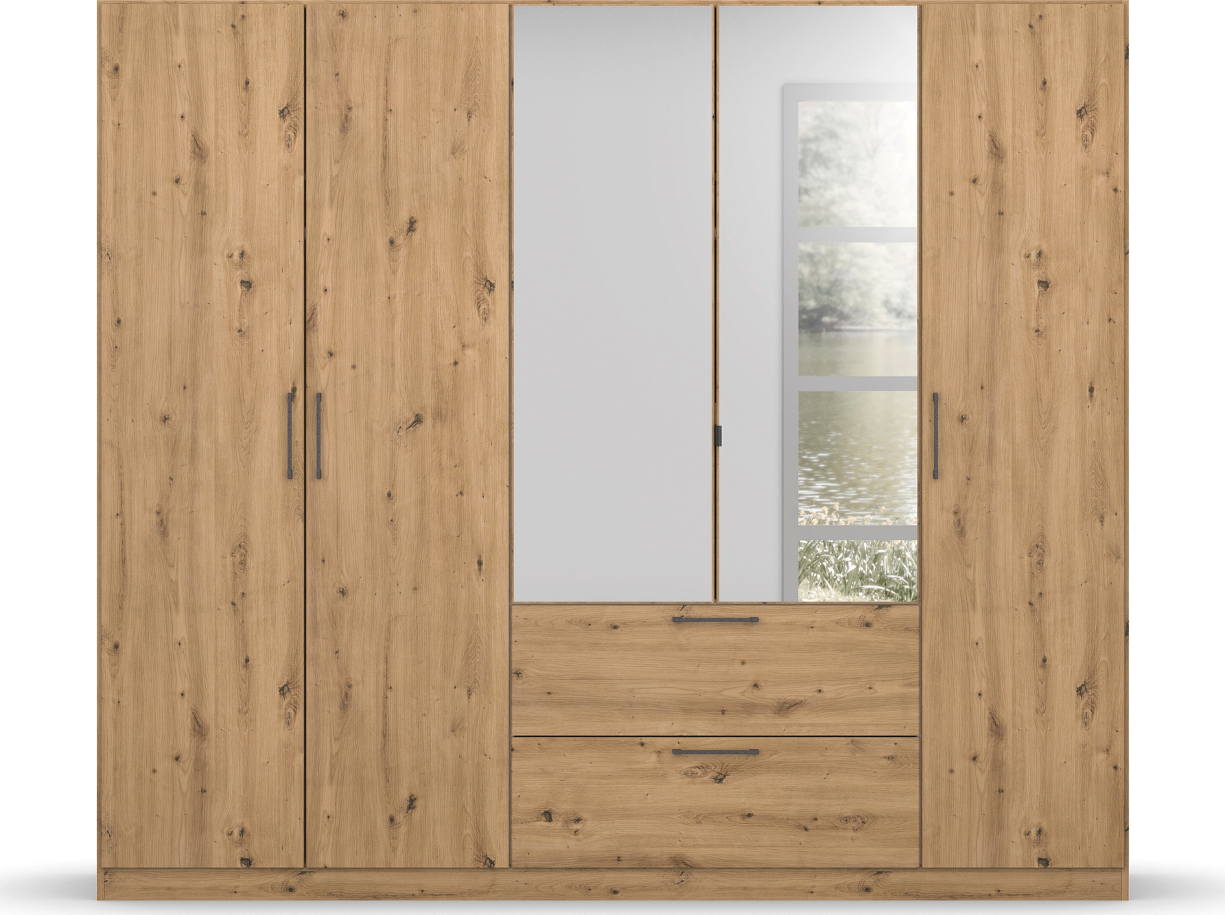 INOSIGN BY RAUCH Drehtürenschrank »Kleiderschrank Schrank Garderobe Wäscheschrank CHALLENGER«, mit Spiegeltüren und geräumigen Schubladen MADE IN GERMANY