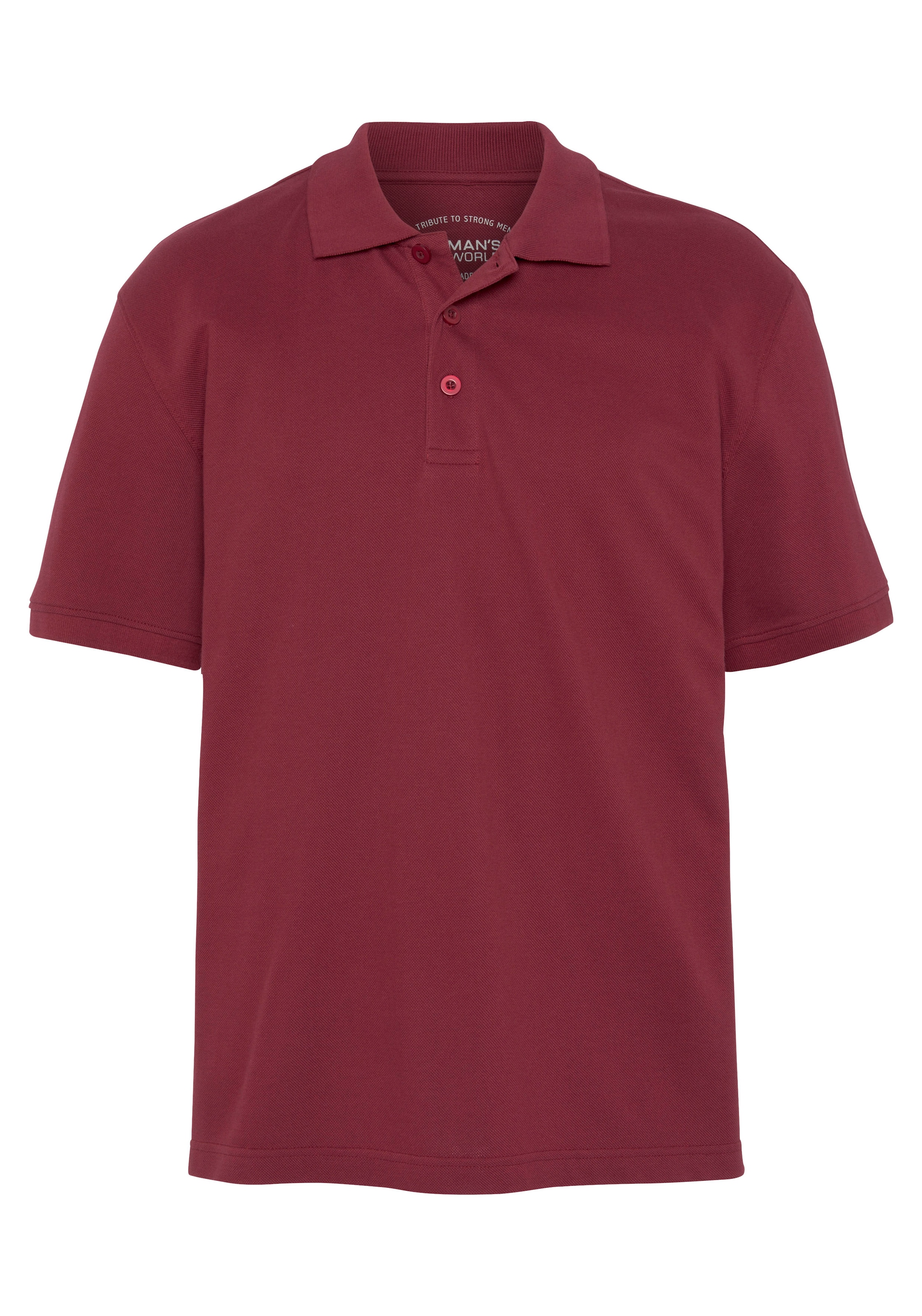 Man's World Poloshirt, Kurzarm, lockere Passform, unifarben