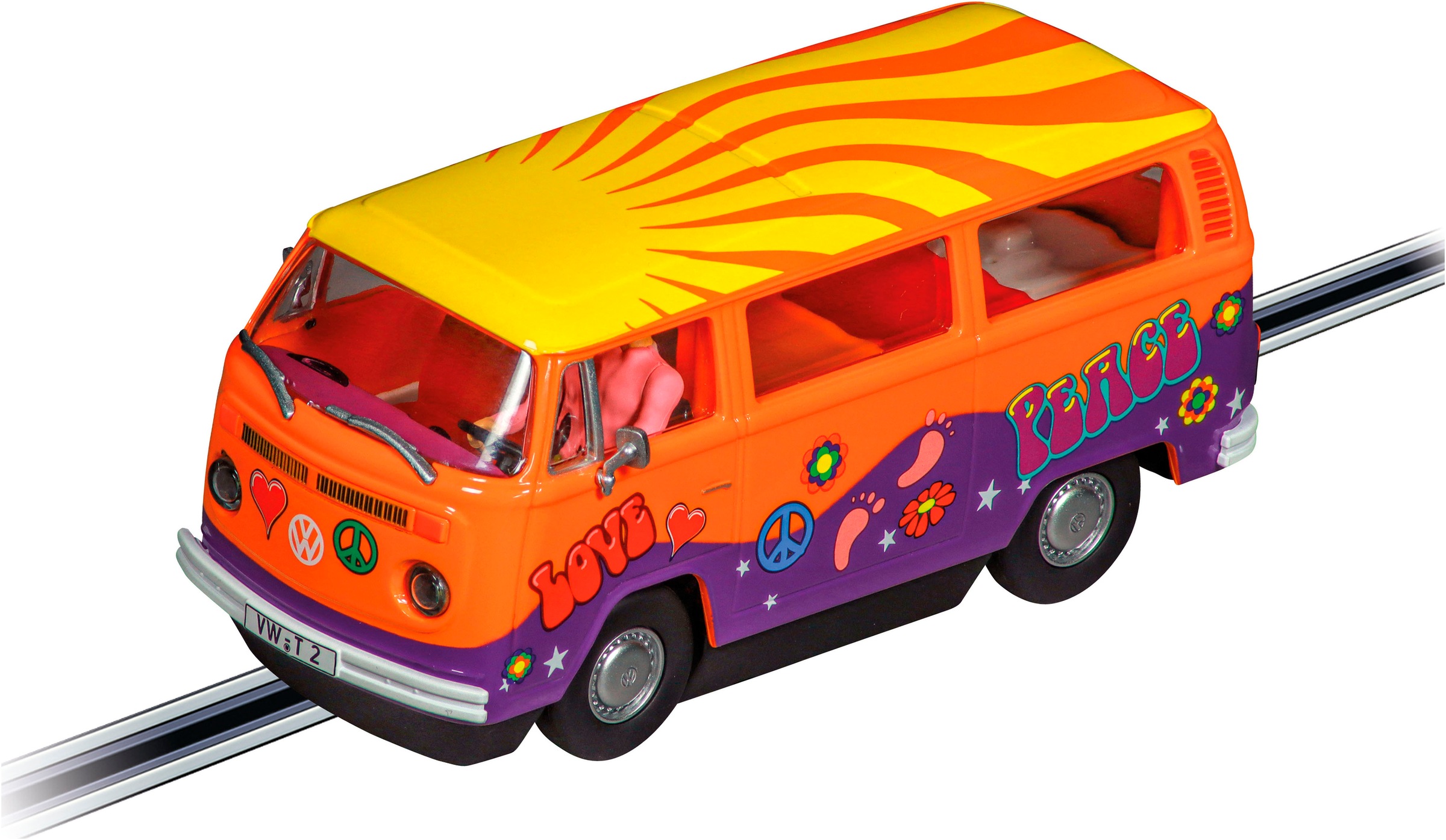 Carrera® Rennbahn-Auto »VW Bus T2b "Peace and Love"« mit Lichteffekt