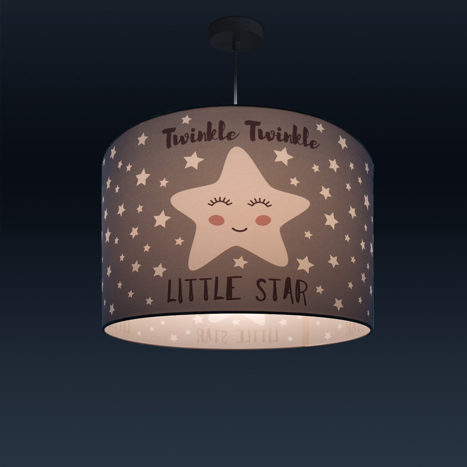 Paco Home Pendelleuchte »Aleyna 105«, 1 flammig, Leuchtmittel E27 | ohne Leuchtmittel, Kinderlampe Deckenlampe LED Kinderzimmer Sternen Motiv E27