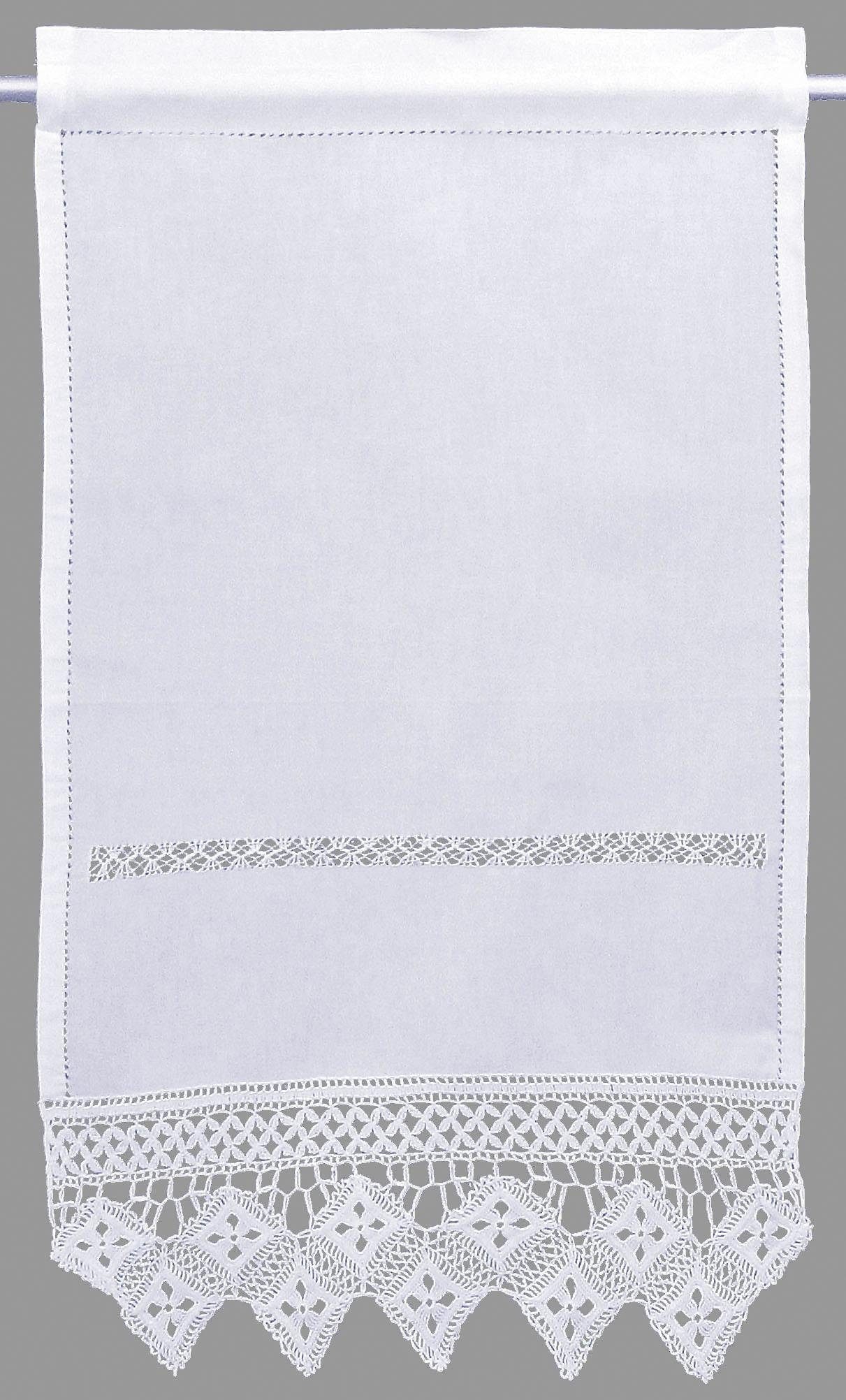 HOSSNER - ART OF HOME DECO Scheibengardine »BALDO«, (1 St.), Häkelspitze - günstig online kaufen