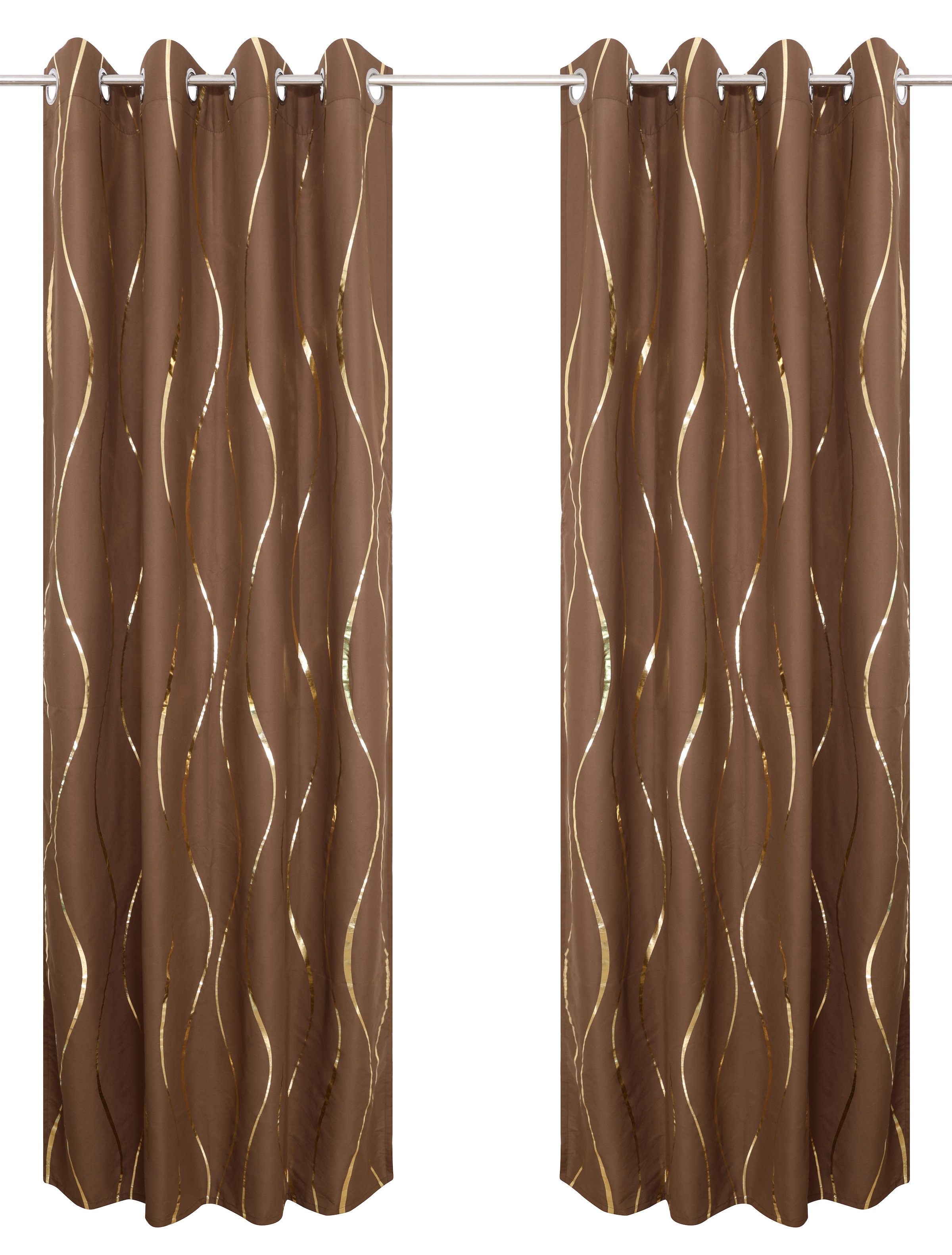 OTTO home Gardine »Quinnton« Ösen 2 Stk. tlg. Metallic-Akzente, Gardine, mittelleichter Stoff, halbtransparent,