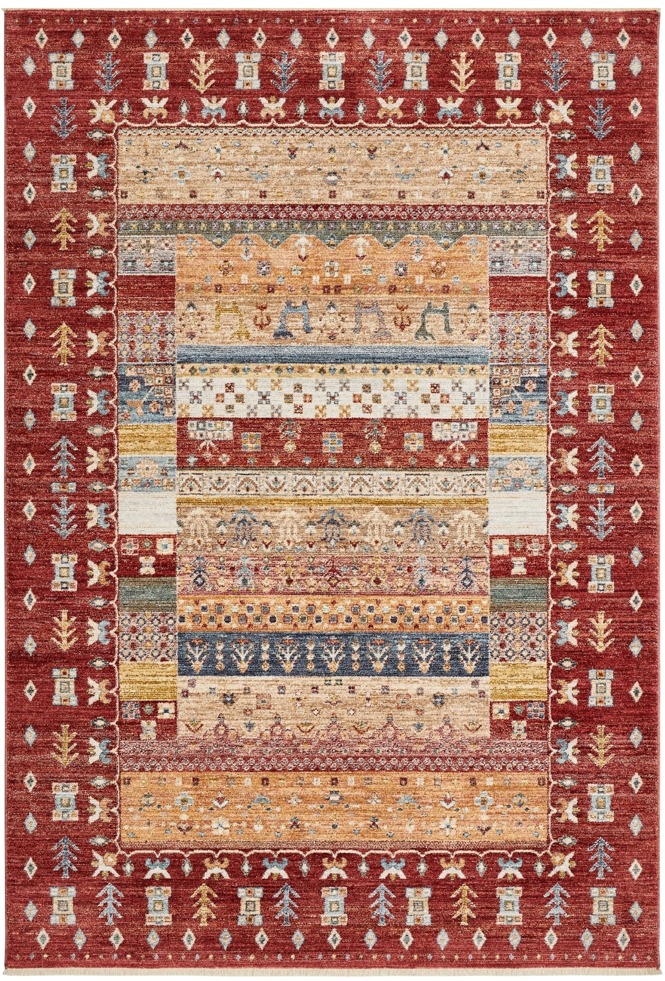 LUXOR living Teppich »Rocco« rechteckig 11 mm Höhe Vintage-Look, verschiedene Designs, mit Fransen, Wohnzimmer