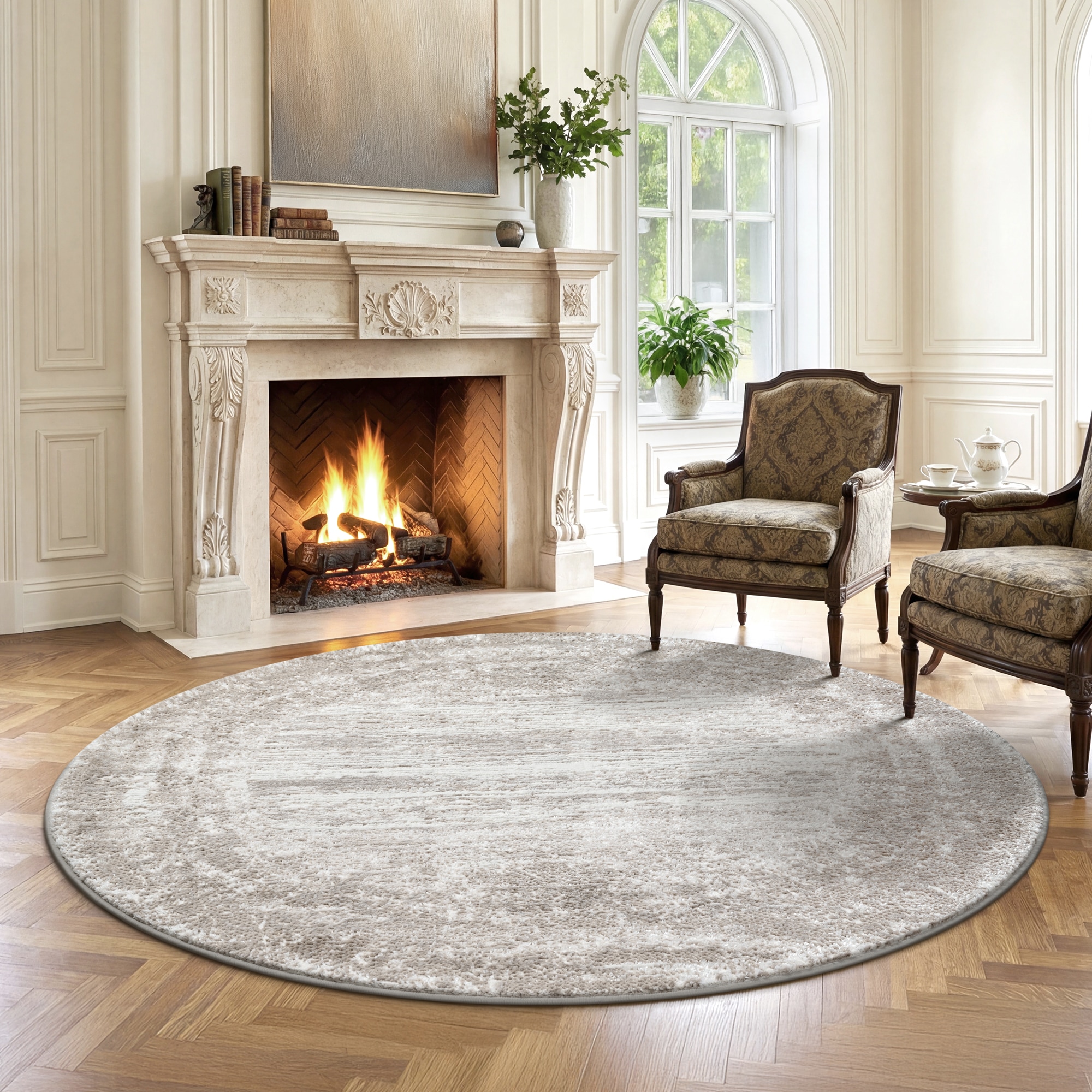 Sanat Teppich »Harmony 3215 , auch als Läufer« rund 12 mm Höhe weicher Kurzflorteppich, meliert, Wohnzimmer, Schlafzimmer