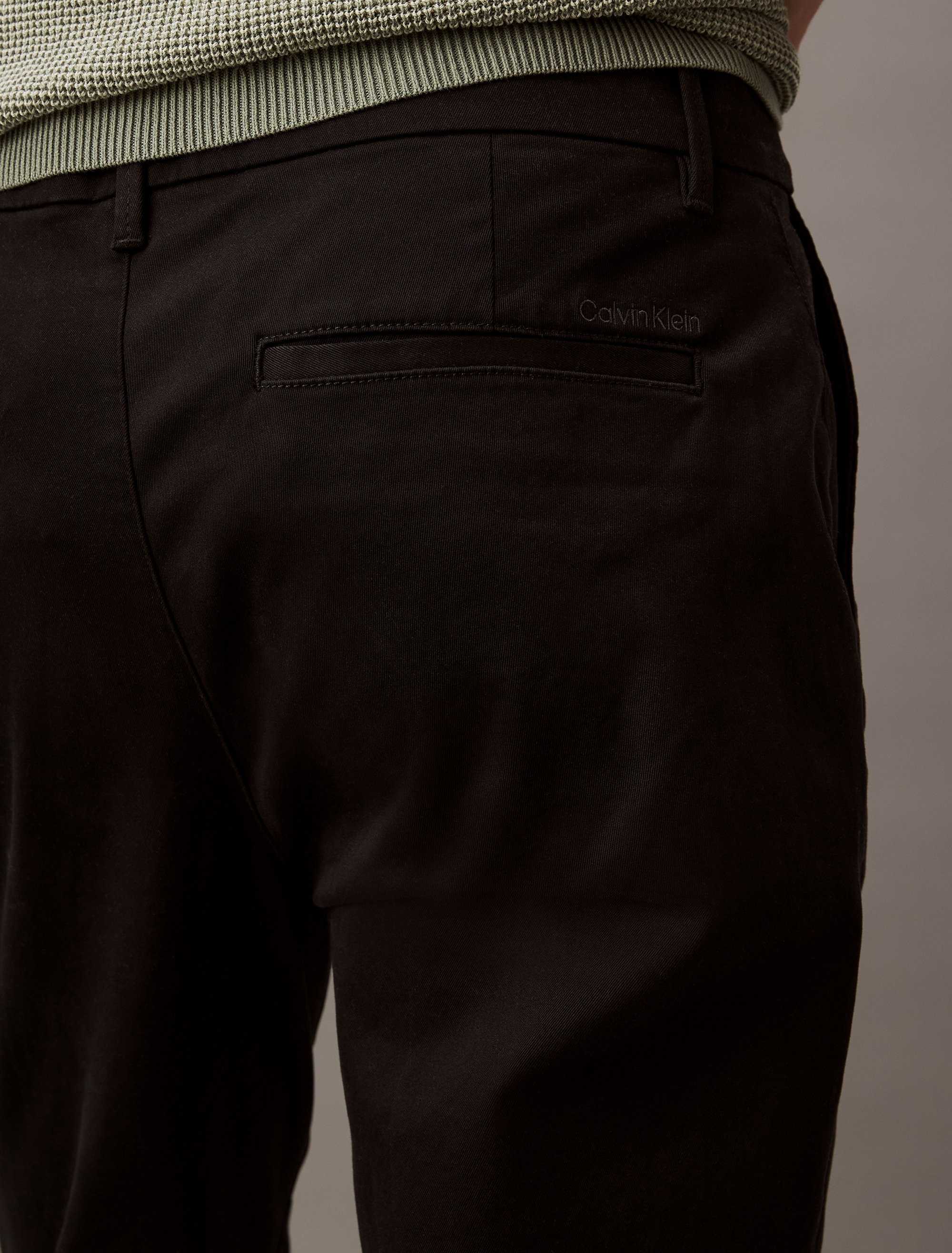 Calvin Klein Stoffhose »SLM CTTN STRTCH CHN«, Mit Gürtelschlaufen