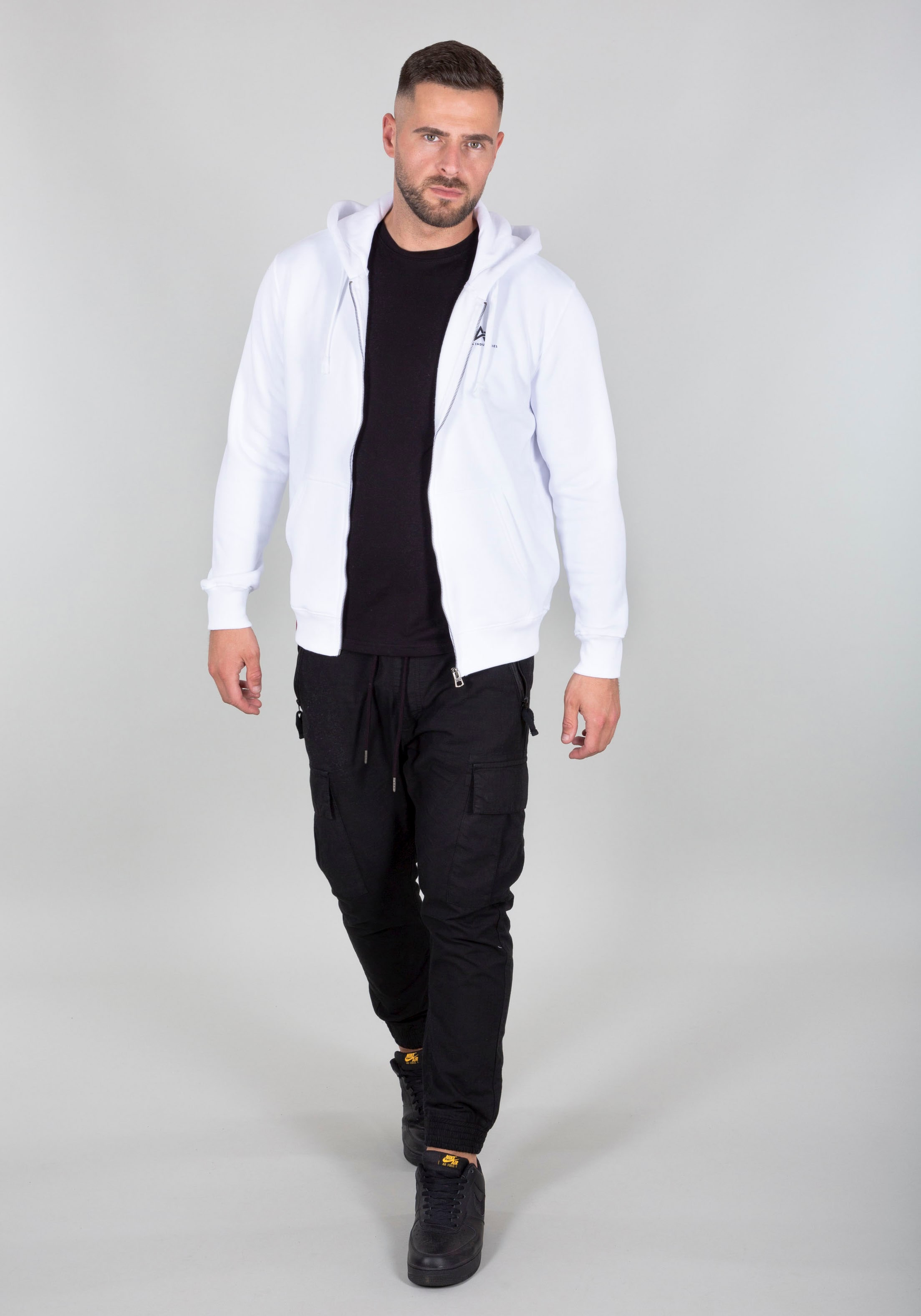 Alpha Industries Kapuzensweatjacke »Basic Zip Hoody SL« Baumwollmischung, regular fit