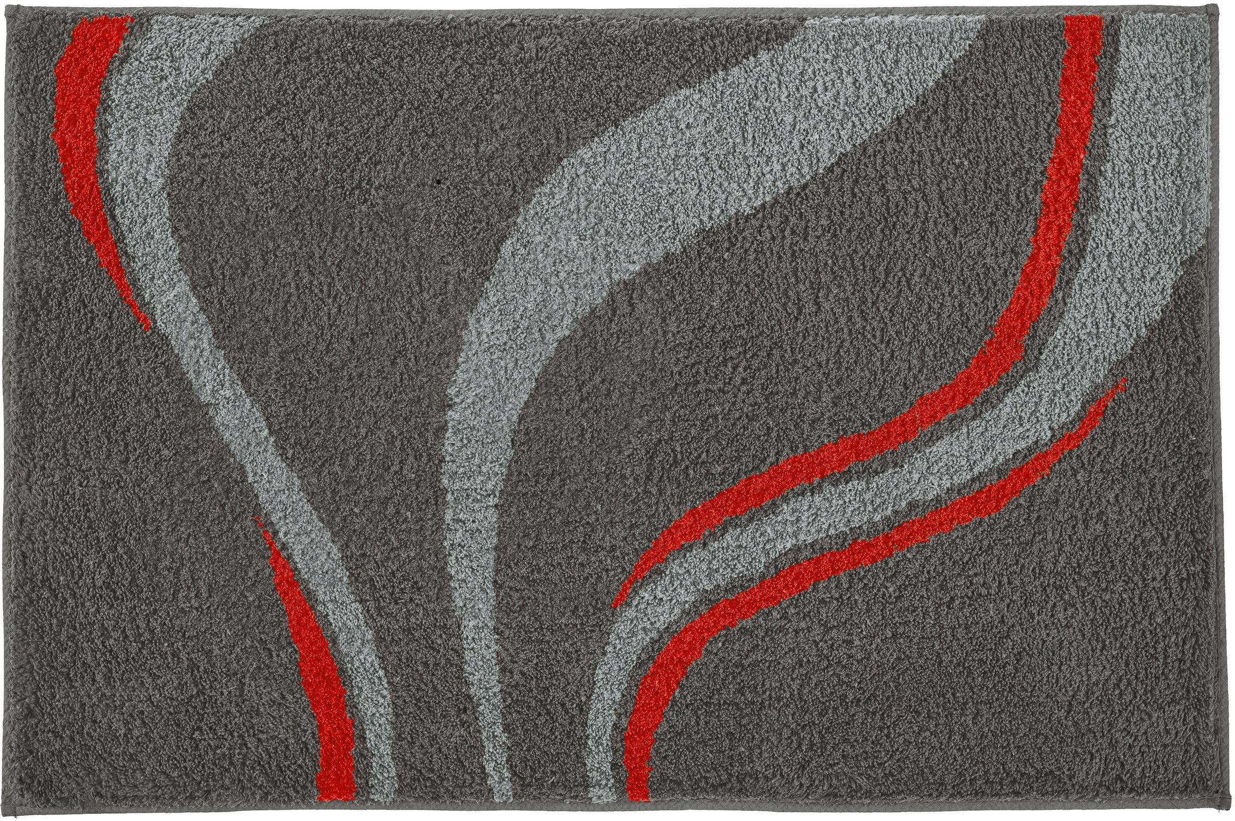 Kleine Wolke Badematte »»Vento«, Badvorleger, Badezimmer Teppich« Höhe 20 mm rutschhemmend beschichtet fußbodenheizungsgeeignet Badteppich, modernes Welledesign, besonders weich
