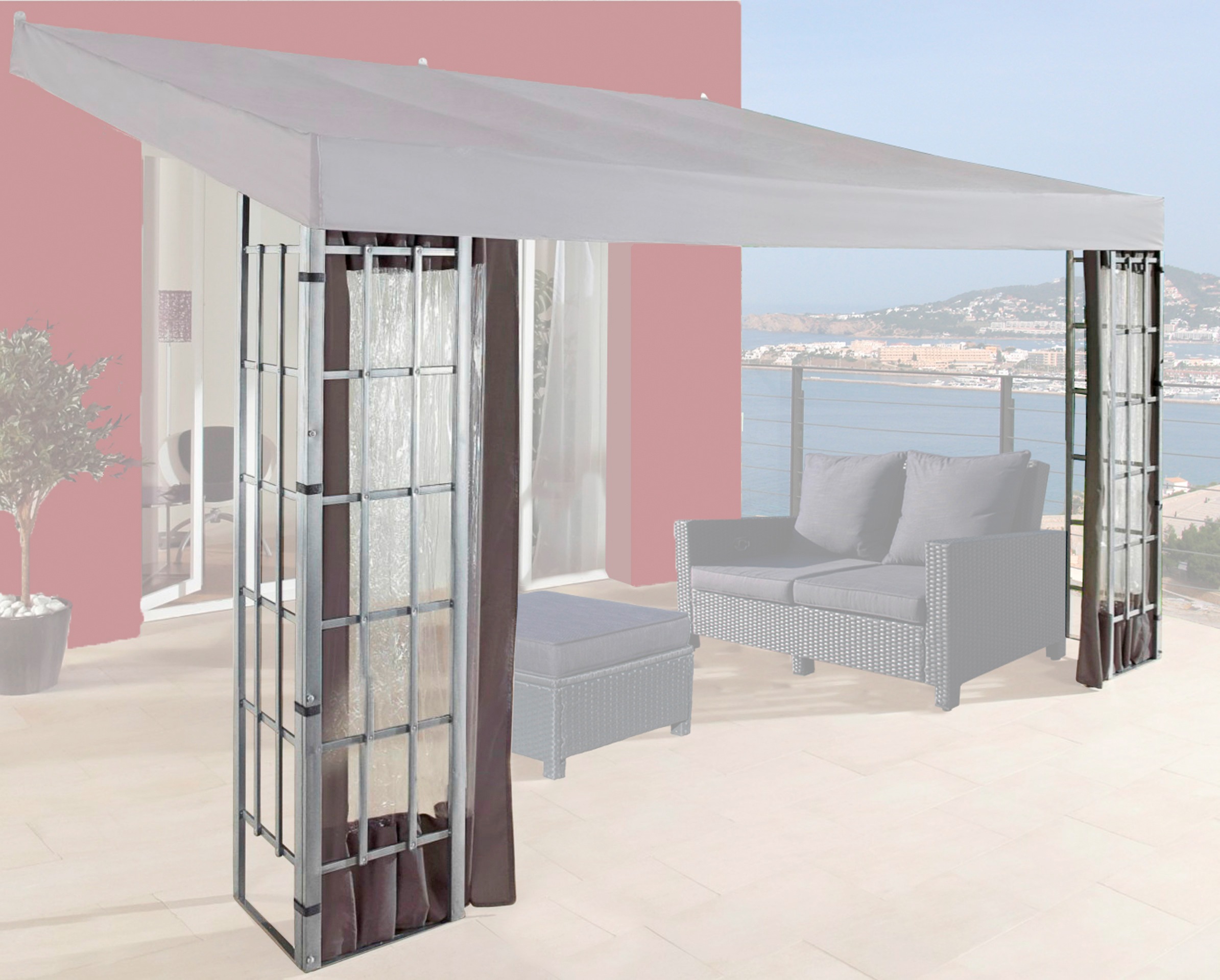 QUICK STAR Pavillonseitenteil »Rank« anthrazit