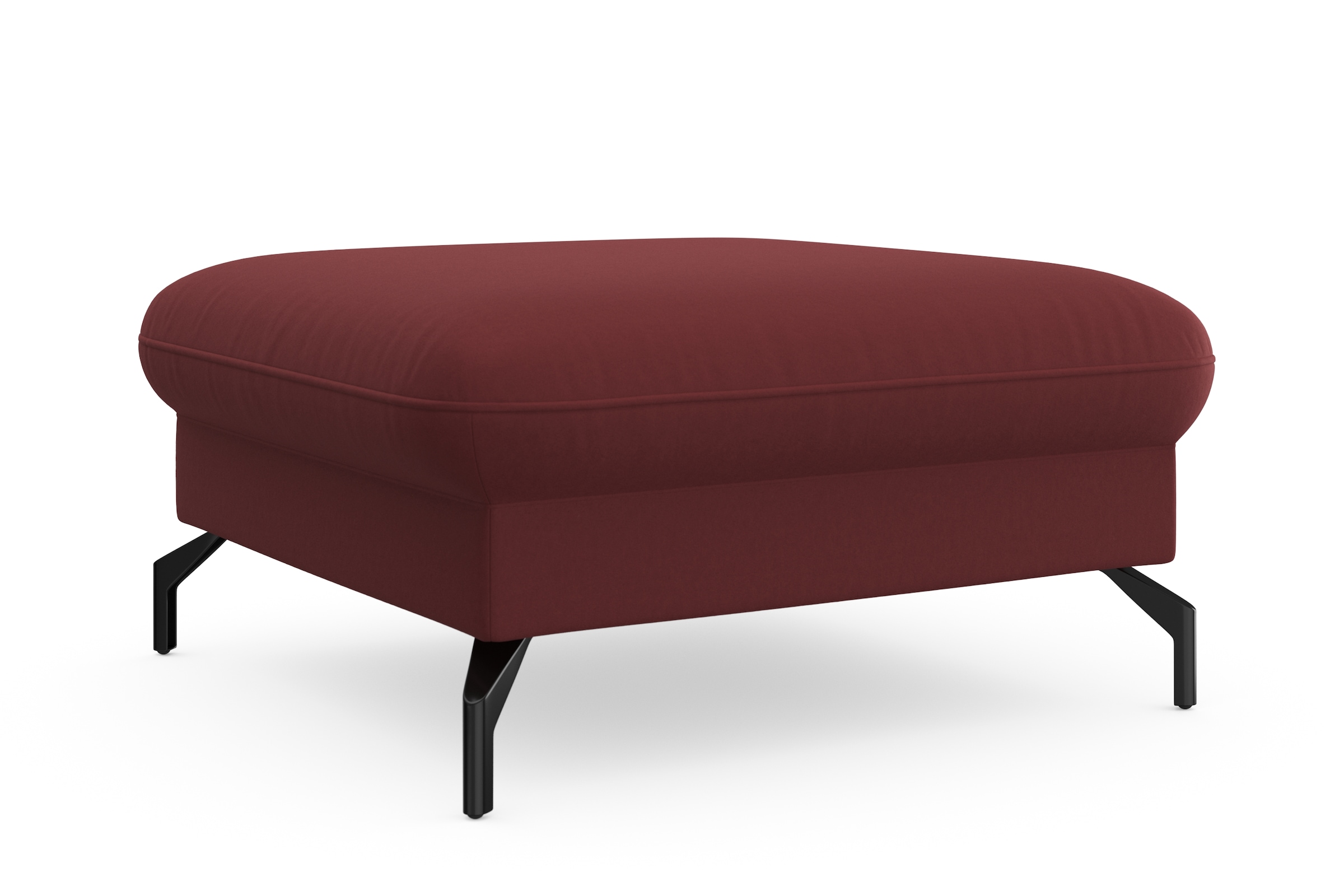 sit&more Hocker »Fashion«, inklusive Federkern, mit hochwertigen, schwarzen Metallfüßen