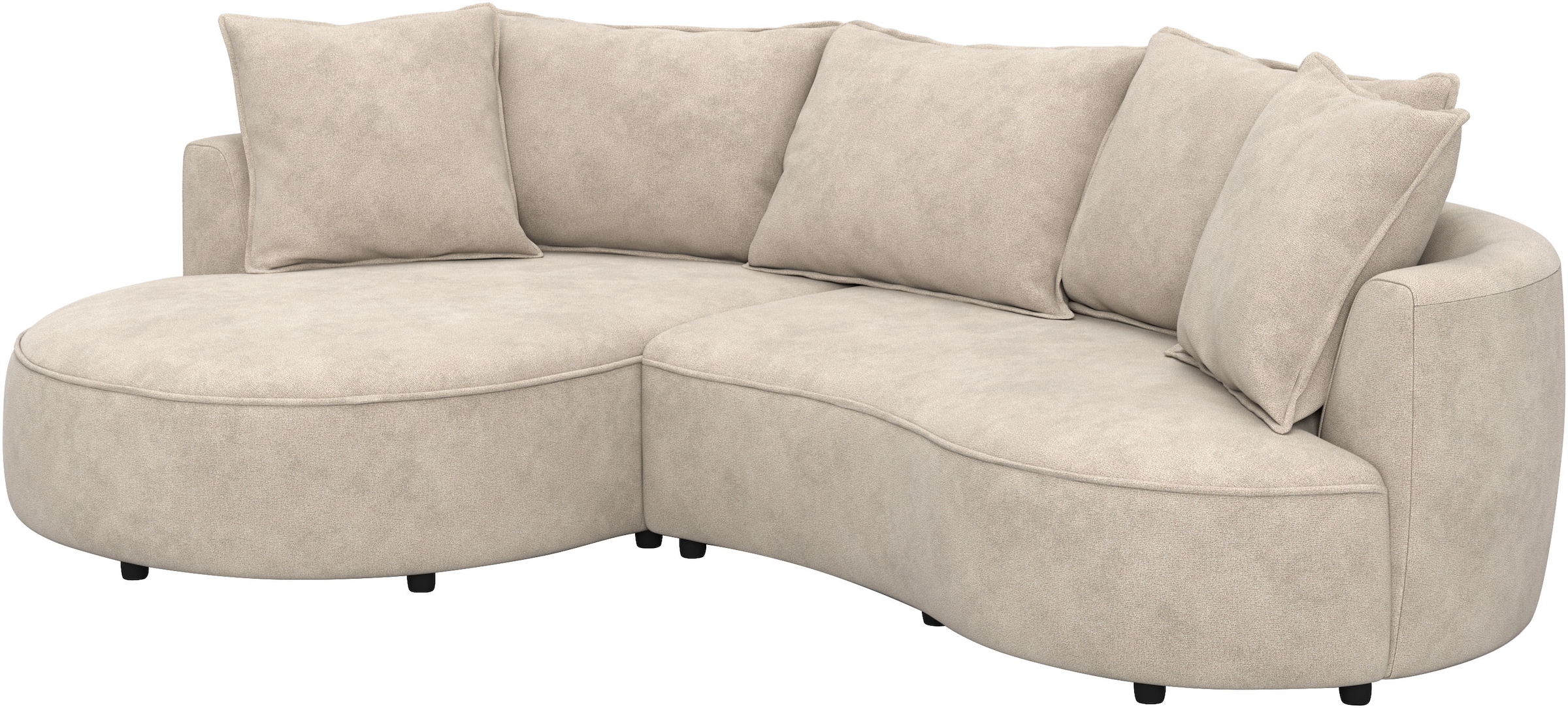 COTTA Ecksofa »Sana L-Form, Breite 260 cm« Loungesofa mit Wellenunterfederung