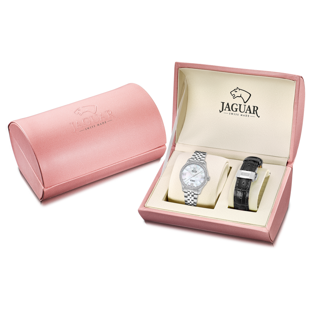 Jaguar Automatikuhr »Automatik« Armbanduhr, Damenuhr, Swiss Made, Mechanische Uhr, Edelstahlarmband