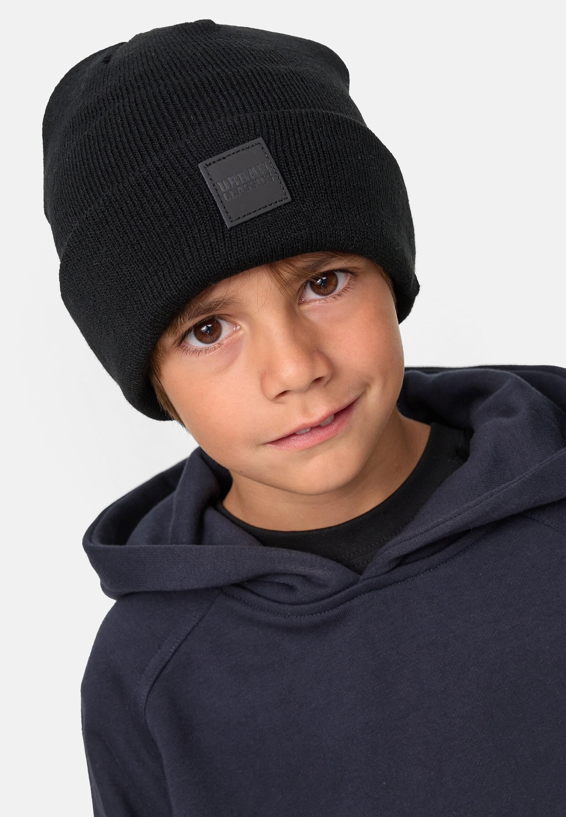 URBAN CLASSICS Beanie »Urban Classics Damen Logopatch Beanie Kids 2-Pack« 1 Stk. tlg.