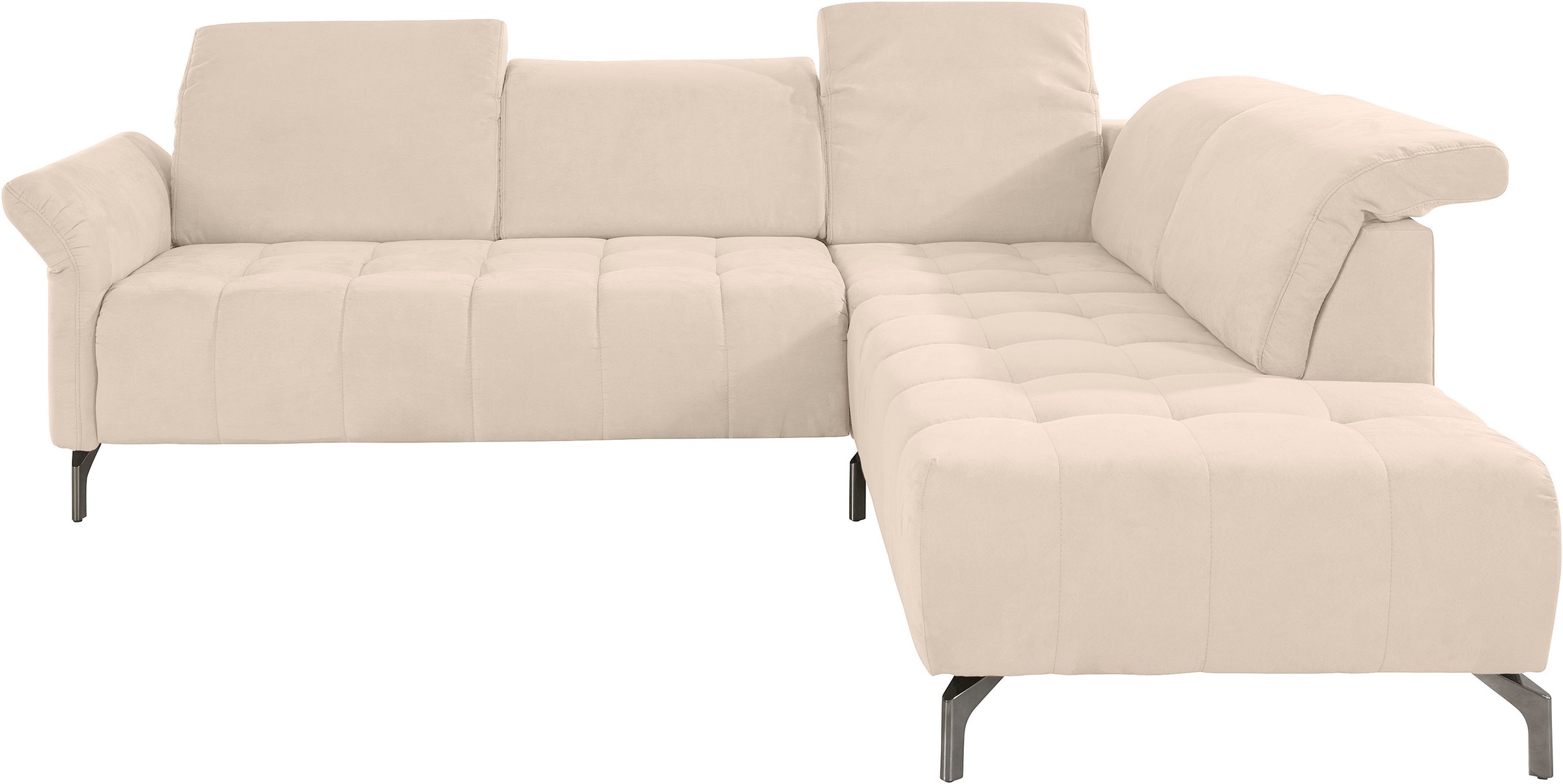 INOSIGN Ecksofa »Fresh L-Form«, Federkern, wahlweise Kopfteilverstellung und motorischer Vorziehsitz