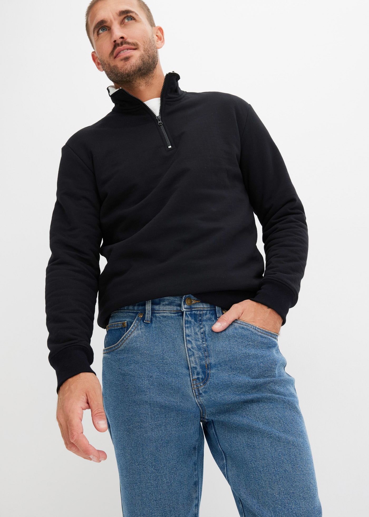 bonprix Gerade Jeans »Classic Fit Stretch-Jeans, Straight« im Five-Pocket-Style