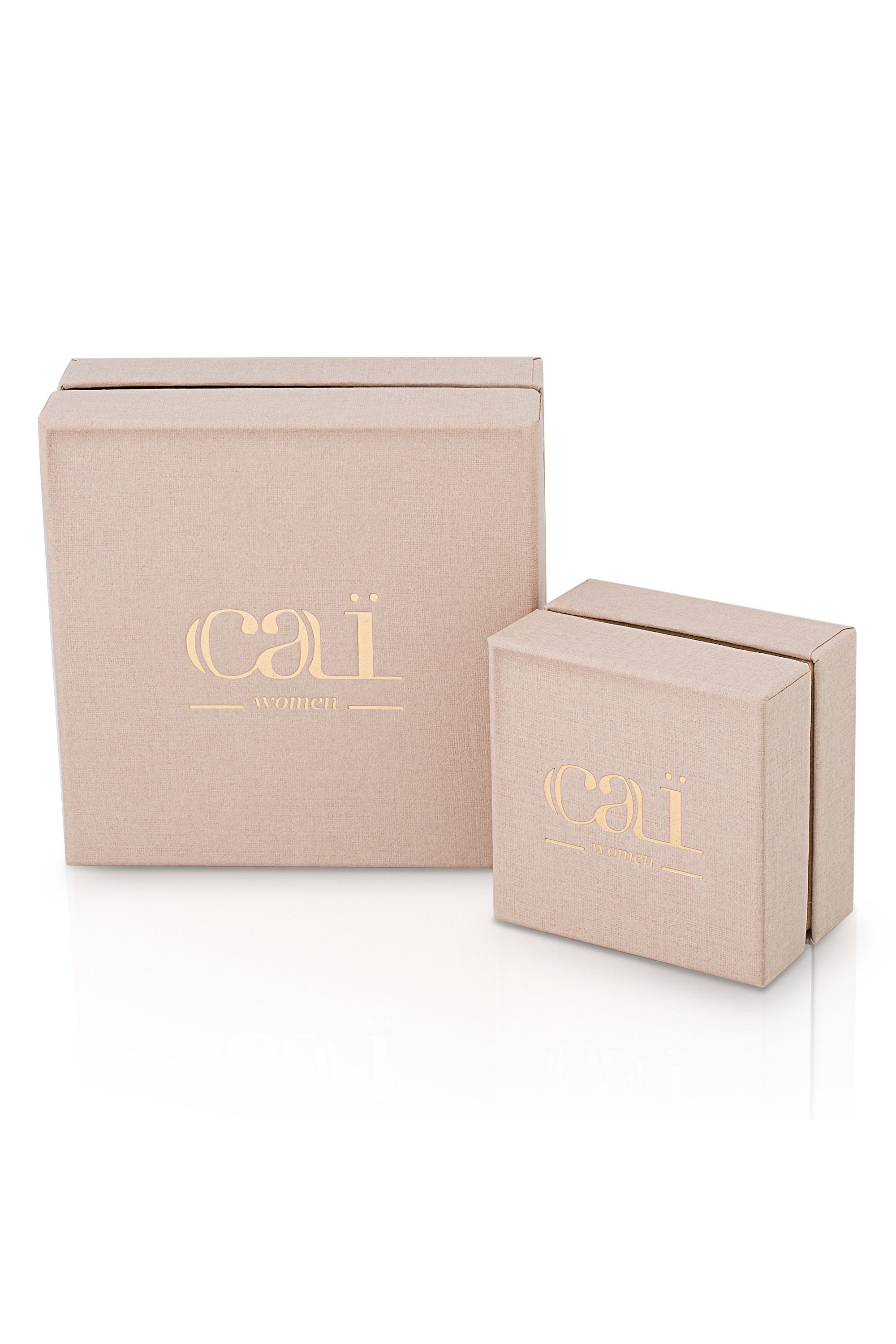 CAÏ Paar Ohrstecker »925 Sterling Silber vergoldet Golden Spark I«