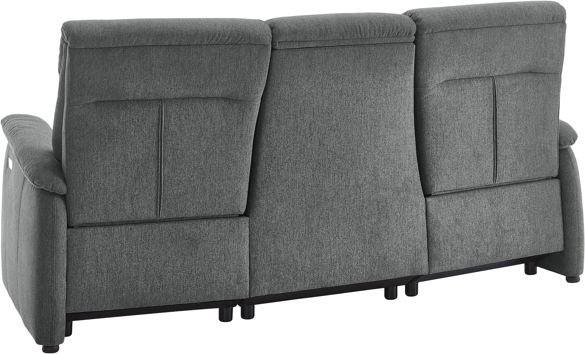 Home affaire Polstergarnitur »Turin, 2,5- & 3-Sitzer mit elektrischer Relaxfunktion« Set, 4 tlg. tlg. inkl. Tisch, USB & Steckdose, Federkern & pflegeleichtem Bezug