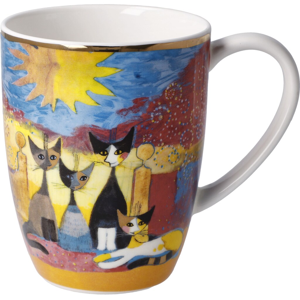 Goebel Tasse »Künstlertasse Rosina Wachtmeister - "Macchia e amici"«, aus sehr hochwertigem Fine Bone China