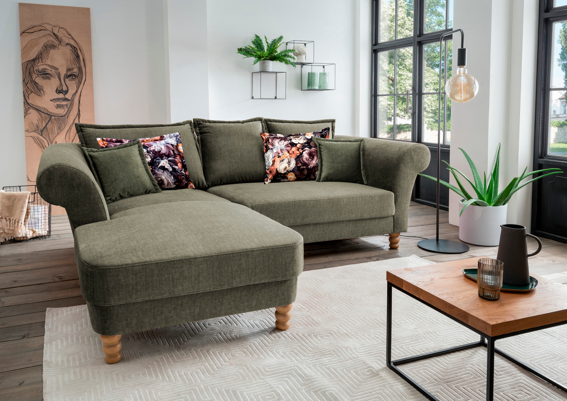 Home affaire Ecksofa »Tassilo Mega Polsterecke mit Kaltschaum im Sitz, bequ günstig online kaufen