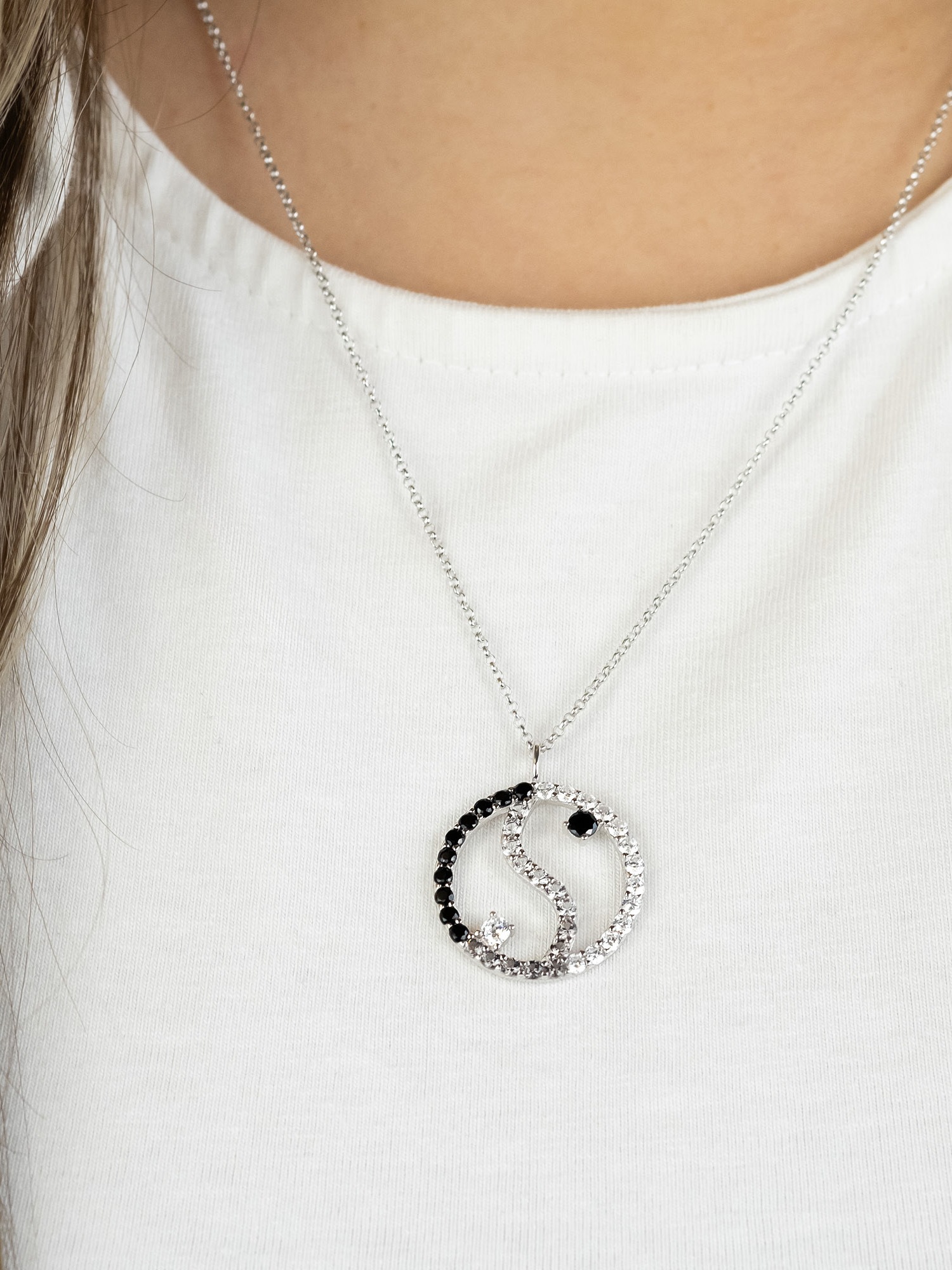 Engelsrufer Kette mit Anhänger »Yin Yang Balance, ERN-YIYABAL-39-ZI«, Made in Germany - mit Zirkonia (synth.)