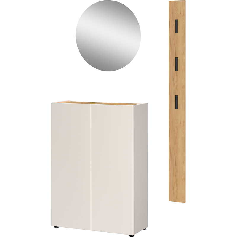 GERMANIA Garderoben-Set »GW-Alviano« 3 Stk. tlg. Kaschmir/Navarra-Eiche-Nb. Kratzfeste und widerstandsfähige Oberflächenbeschichtung