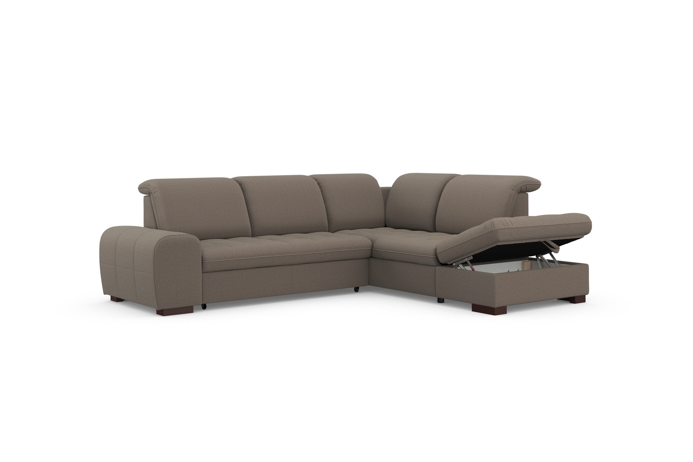 sit&more Ecksofa »Luxor L-Form«, wahlweise mit Bettfunktion, Stauraum und Kopfteilverstellung
