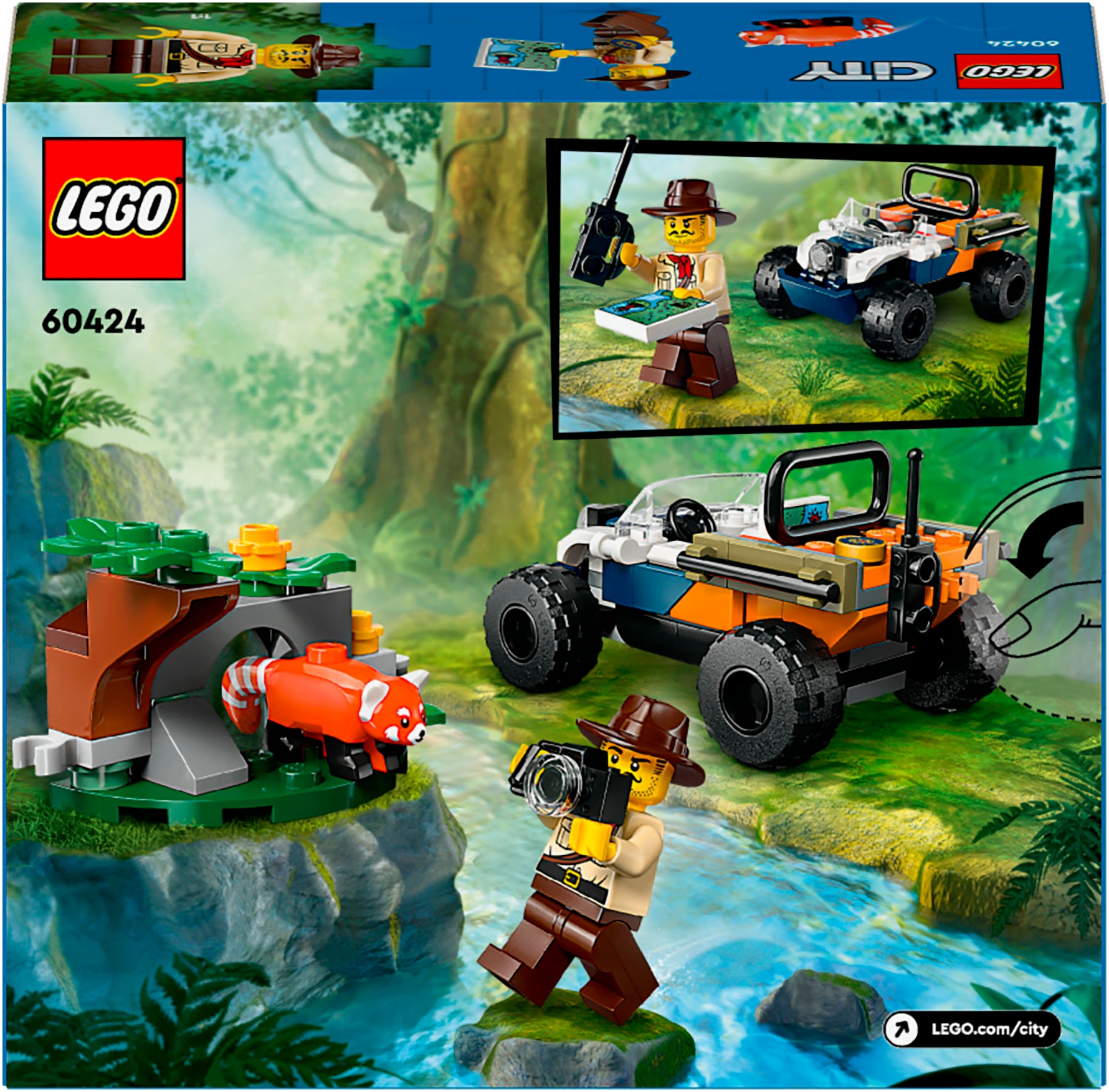 LEGO® Konstruktionsspielsteine »Dschungelforscher-Quad (60424), LEGO LEGO City«, (92 St.), Made in Europe