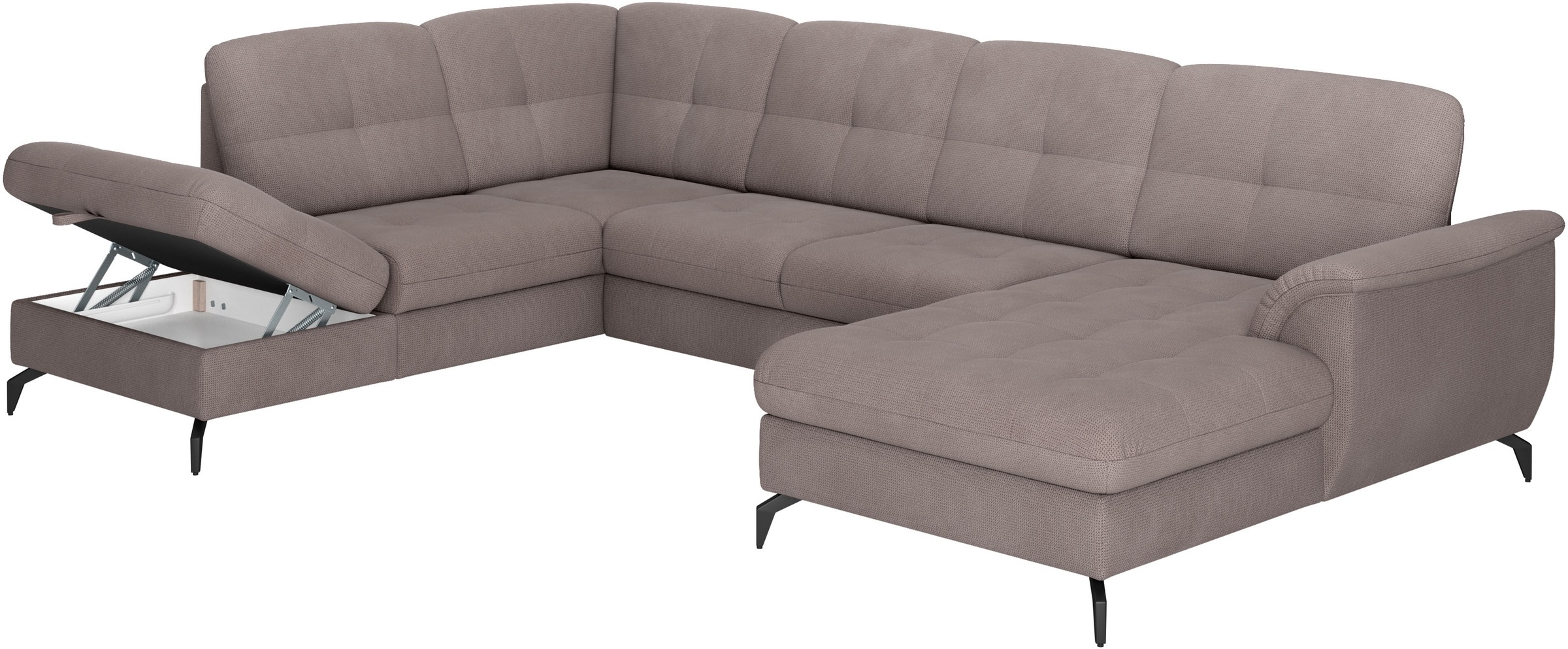 sit&more Wohnlandschaft »Zora U-Form«, wahlweise mit Bettfunktion und Bettkasten