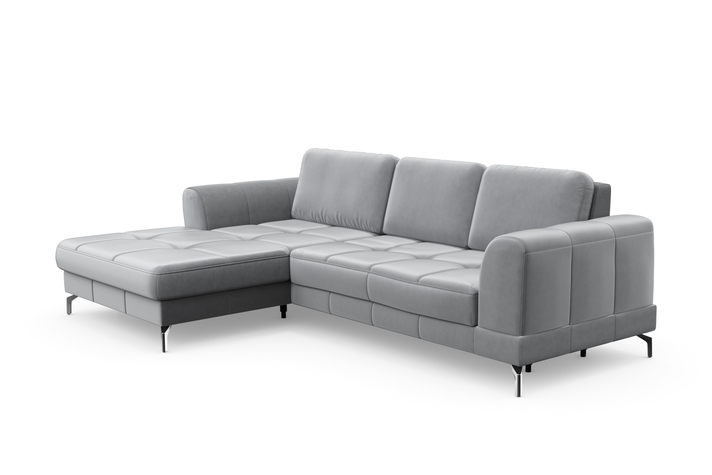 sit&more Ecksofa »Bendigo L-Form«, inklusive Sitztiefenverstellung, Bodenfreiheit 12 cm, in 2 Fußfarben