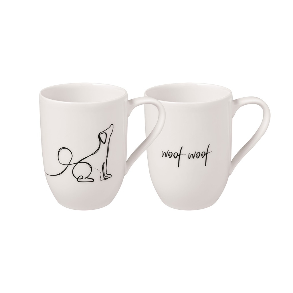 Villeroy & Boch Becher »Kaffeebecher Dog Statement 280 ml 2er Set weiß« günstig online kaufen